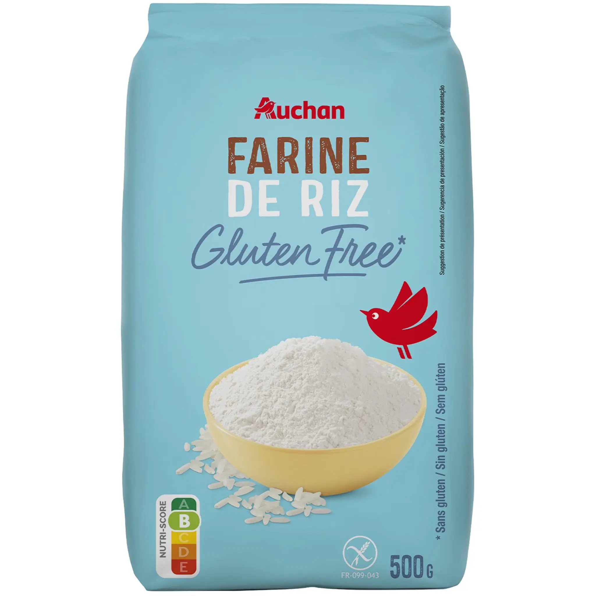 AUCHAN Farine de riz sans gluten