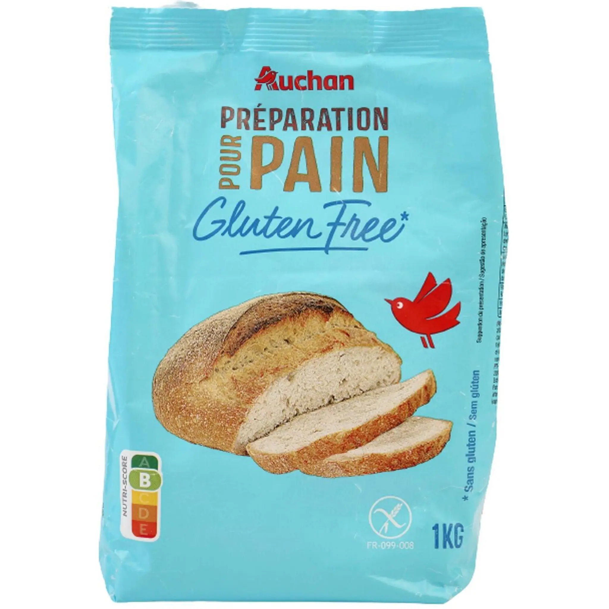 AUCHAN Préparation pour pain sans gluten