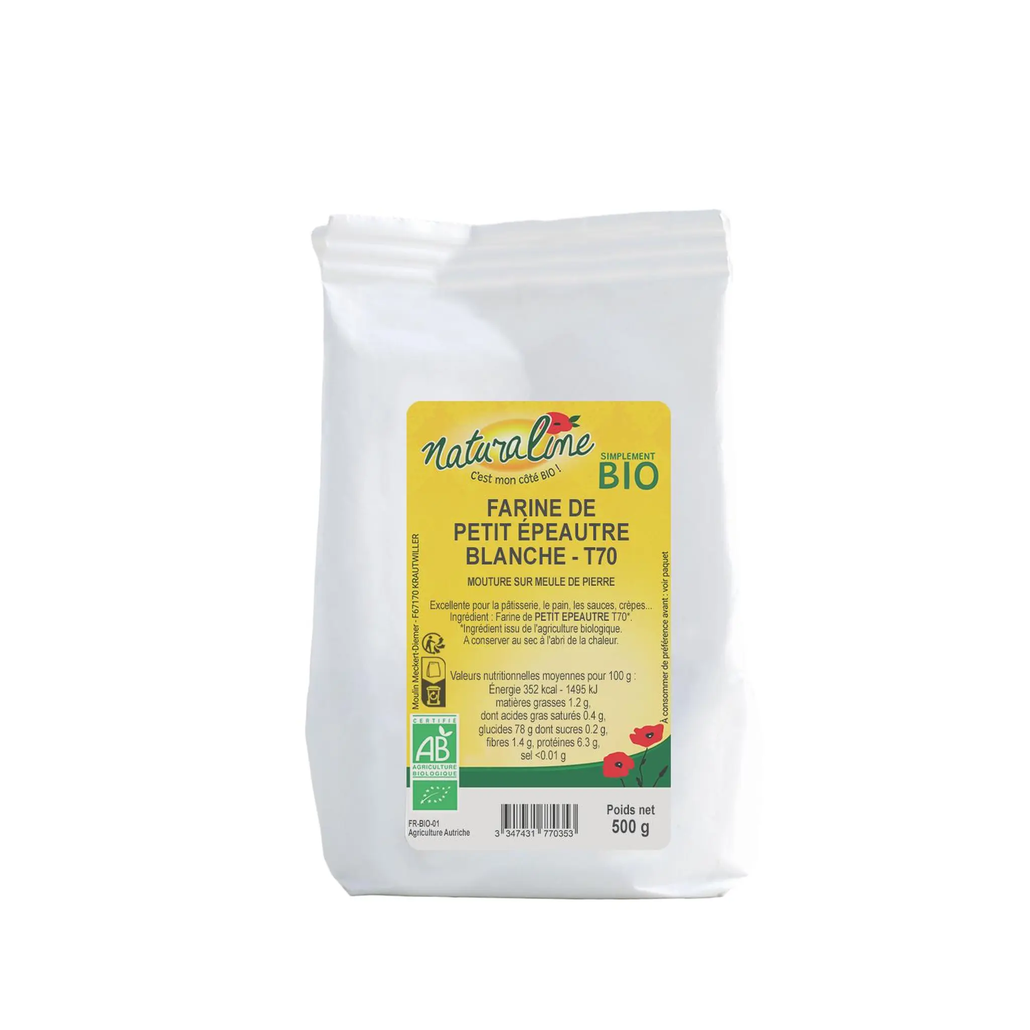 NATURALINE Farine de petit épeautre blanche T70 bio