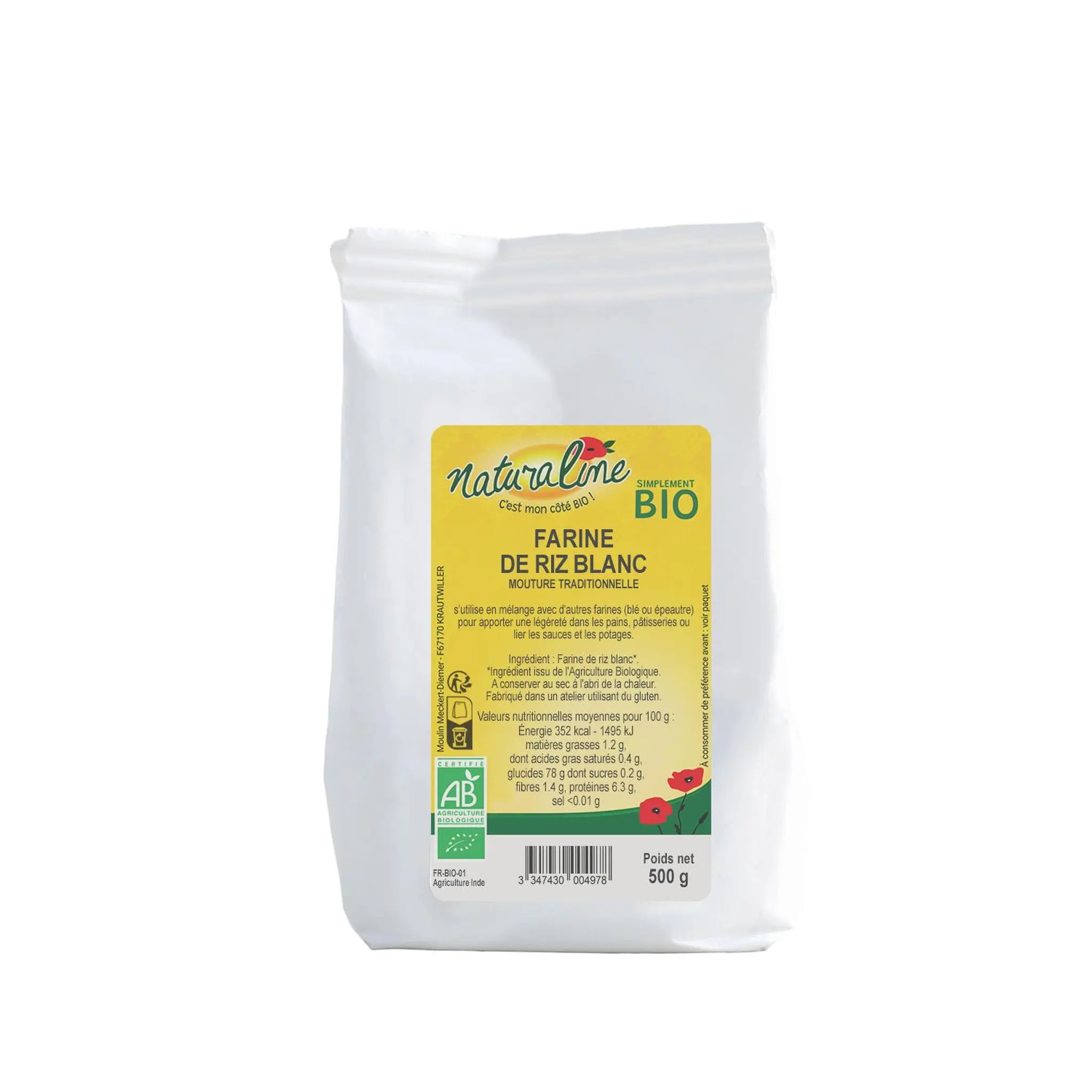 NATURALINE Farine de riz blanc bio