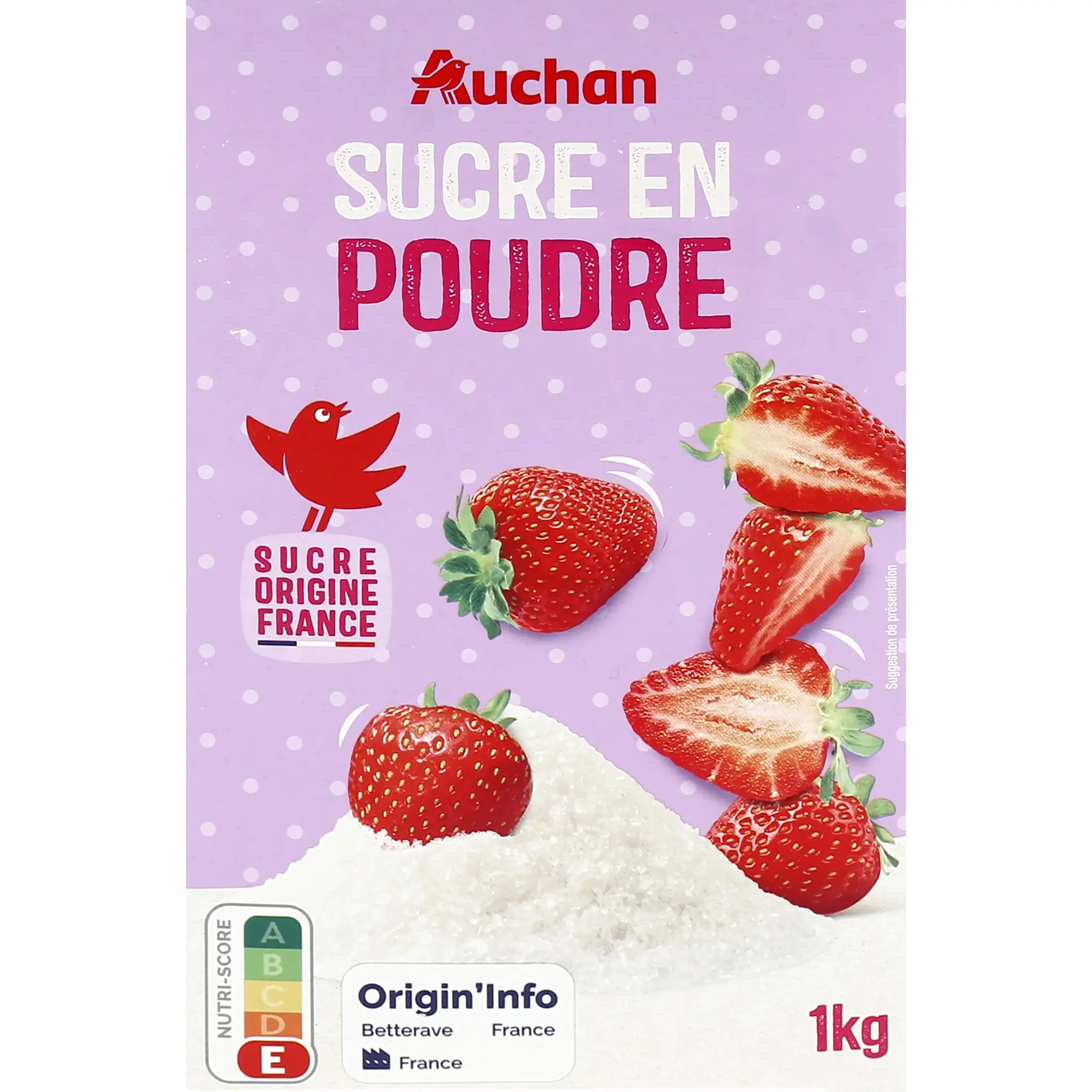 AUCHAN Sucre blanc en poudre