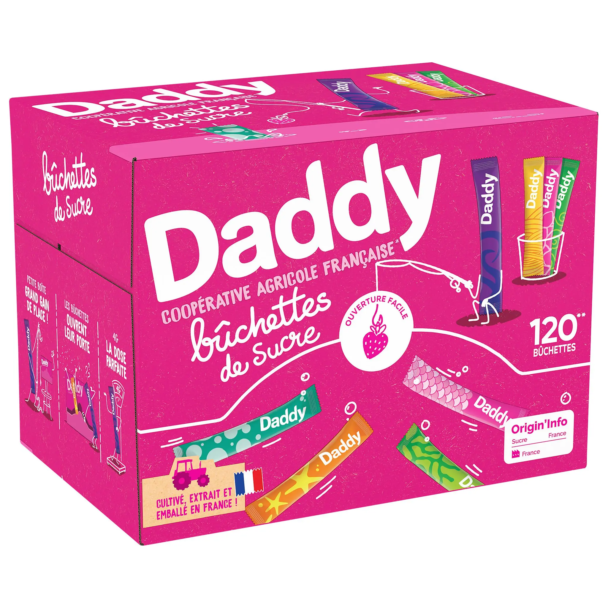 DADDY Sucre extra fin en bûchettes