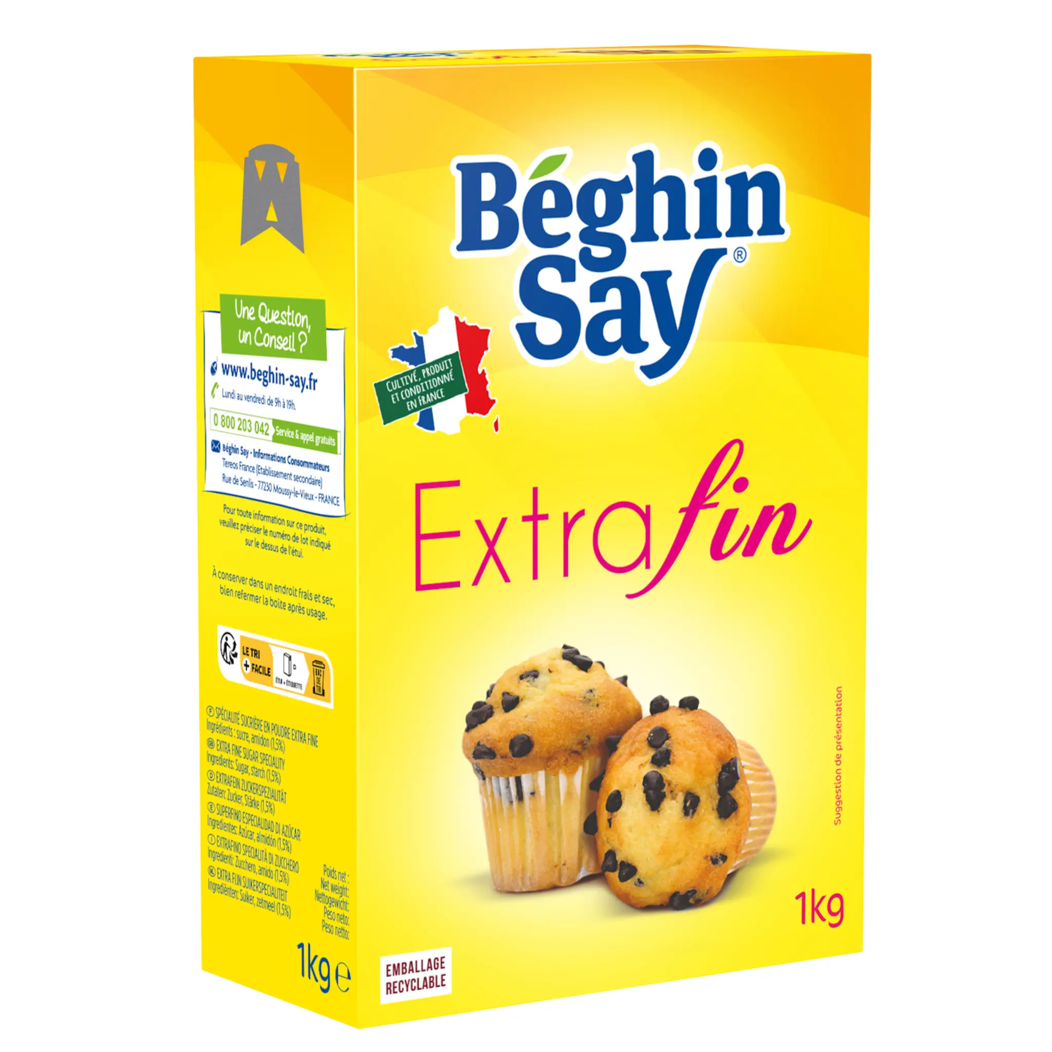 BEGHIN SAY Sucre en poudre extra fin