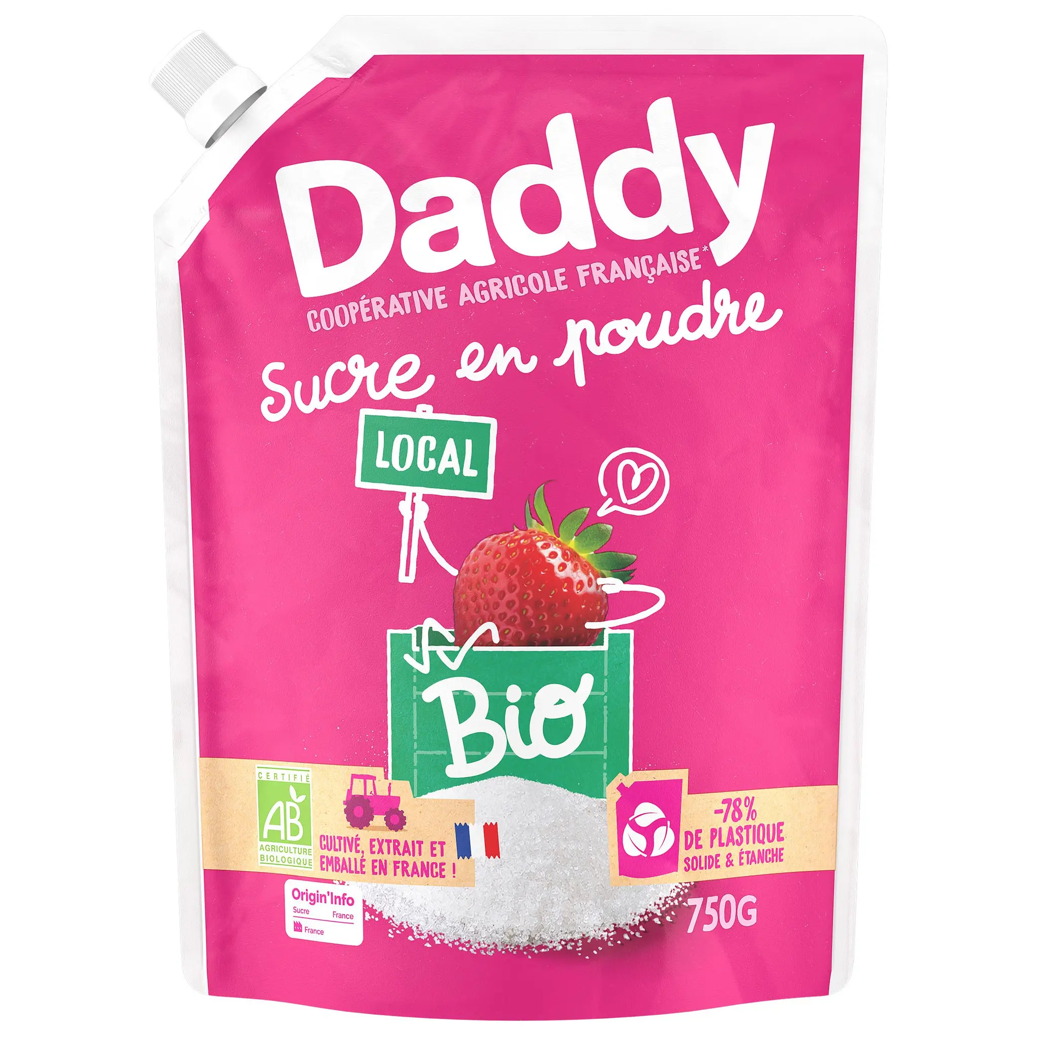DADDY Sucre blanc en poudre bio
