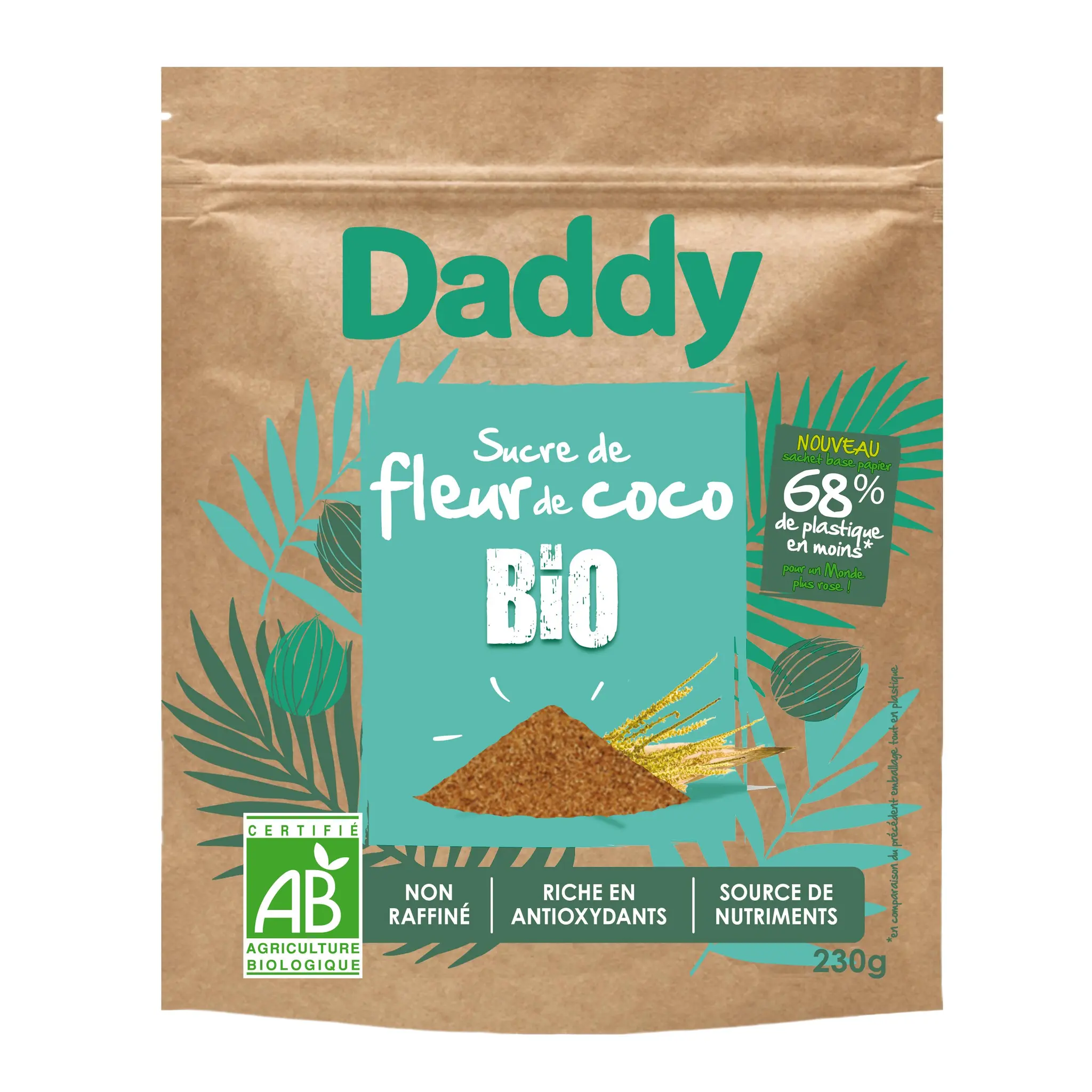 DADDY Sucre de fleur de coco bio en poudre