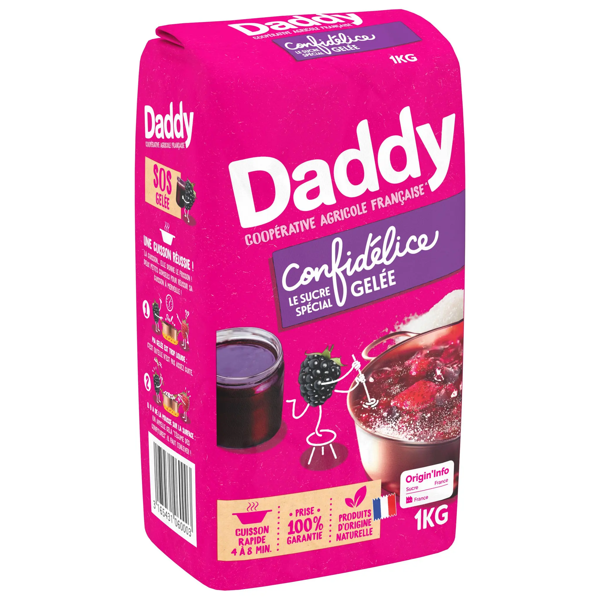 DADDY Sucre en poudre spécial gelée