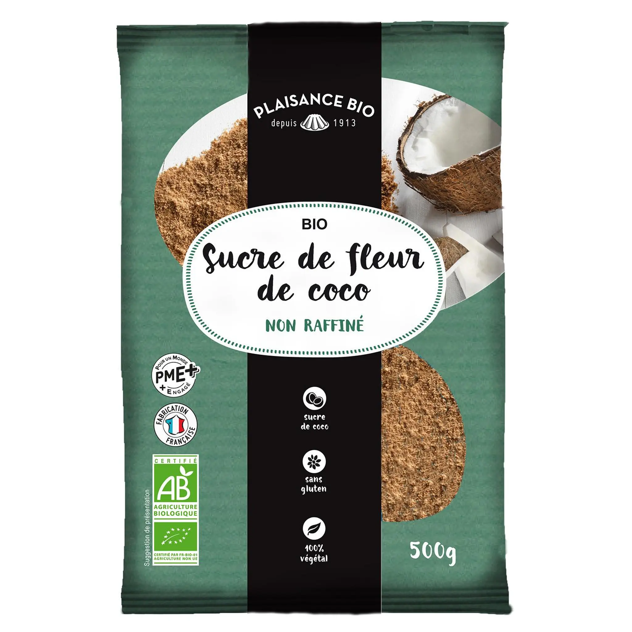 PLAISANCE BIO Sucre de fleur de coco non raffiné en poudre