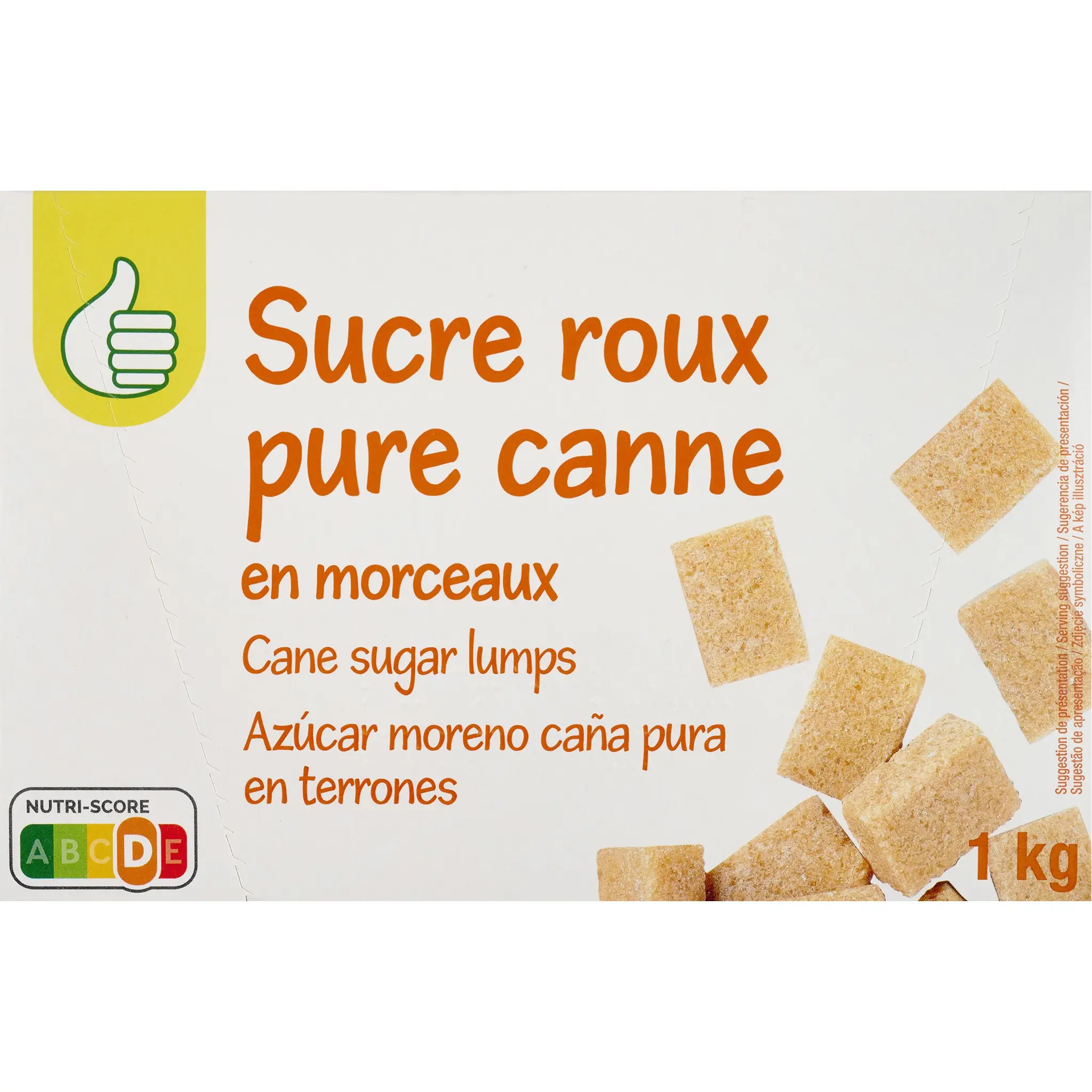 POUCE Sucre roux pure canne en morceaux