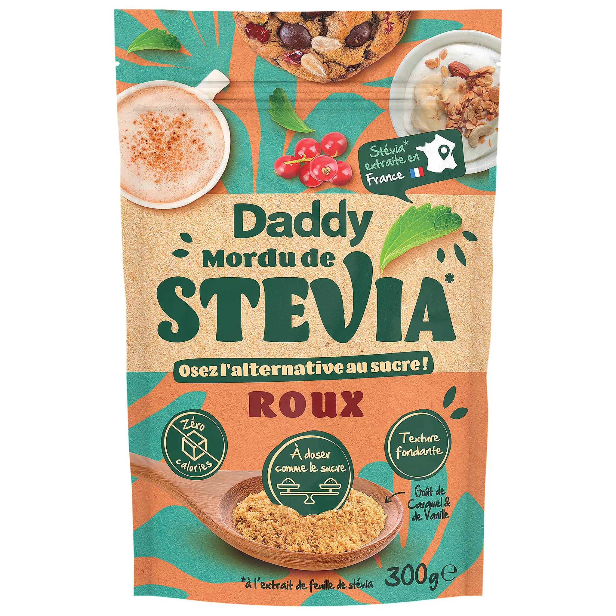 DADDY Sucre stévia roux en poudre