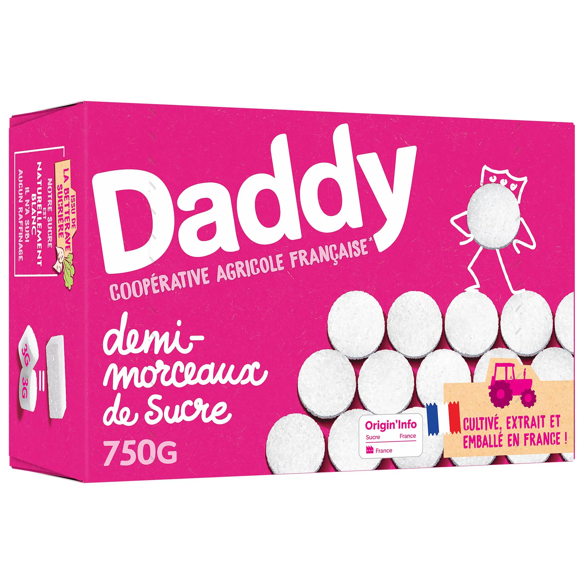 DADDY Sucre blanc en demi-morceaux