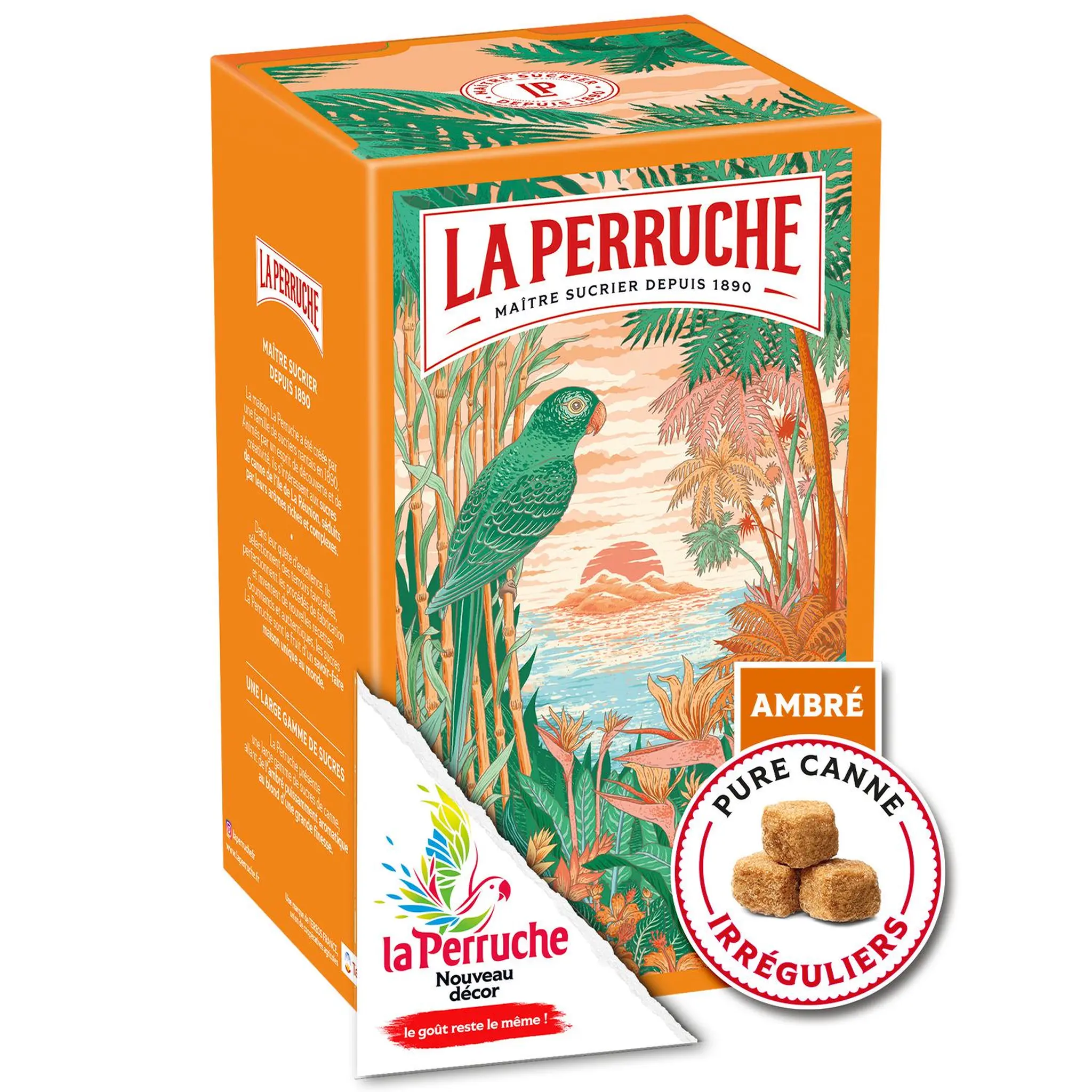 LA PERRUCHE Sucre pure canne en morceaux