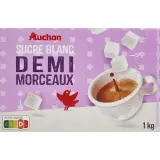 AUCHAN Sucre blanc en demi morceaux
