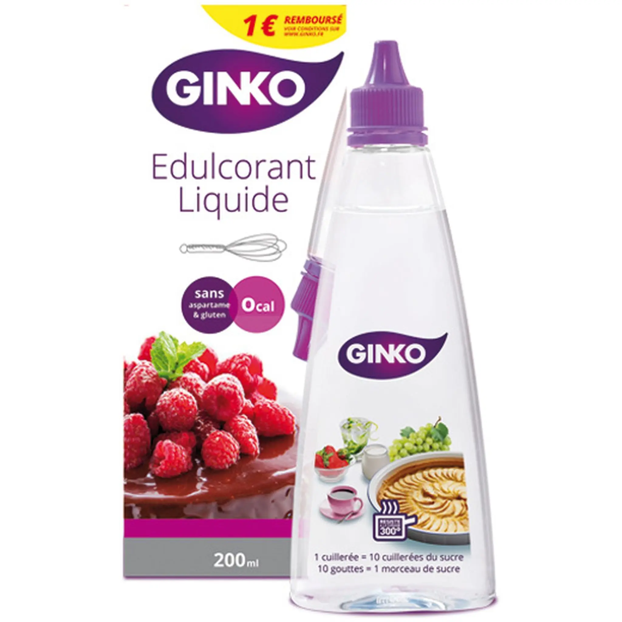 GINKO Edulcorant liquide sans aspartame ni gluten