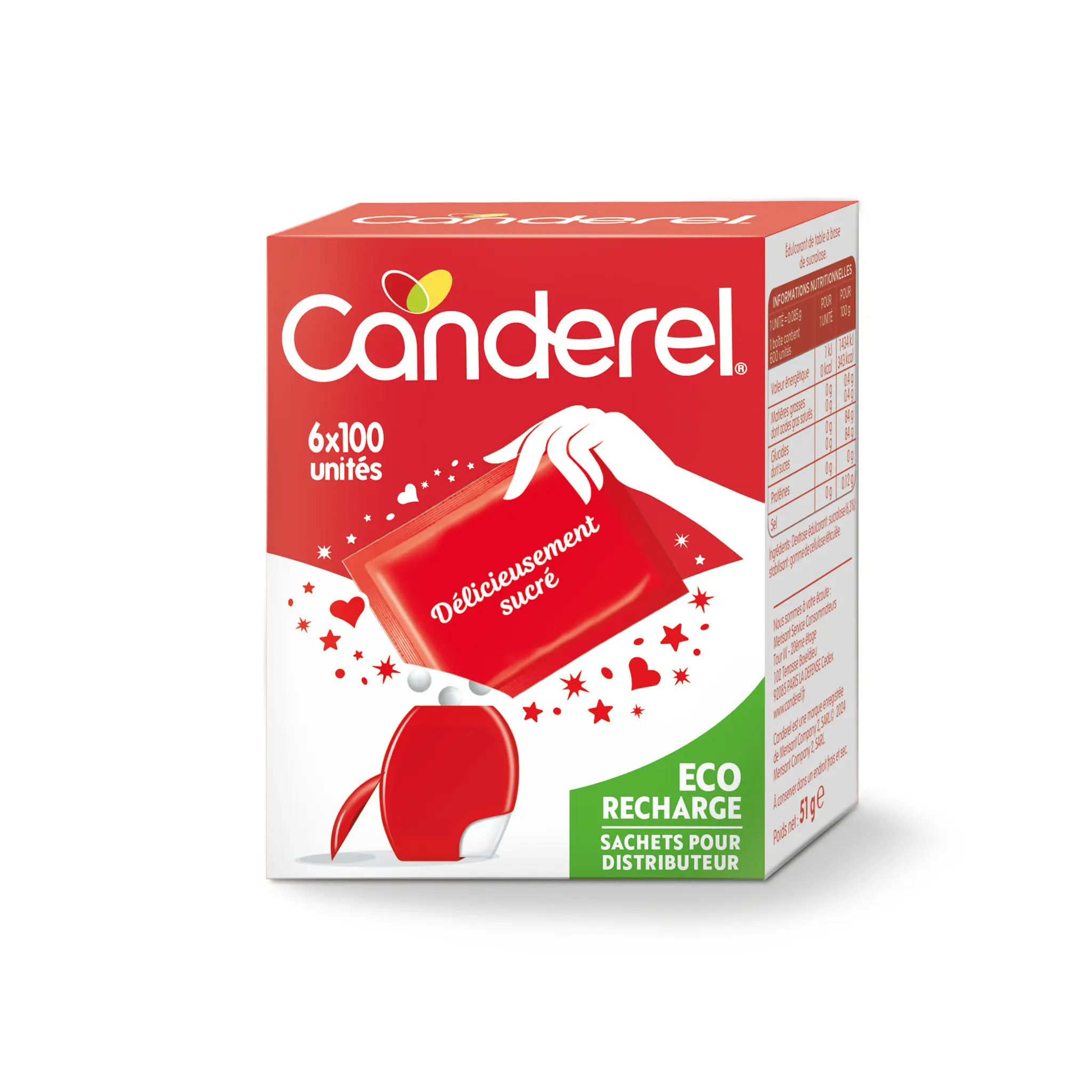 CANDEREL Recharge d'édulcorant au sucralose sans aspartame