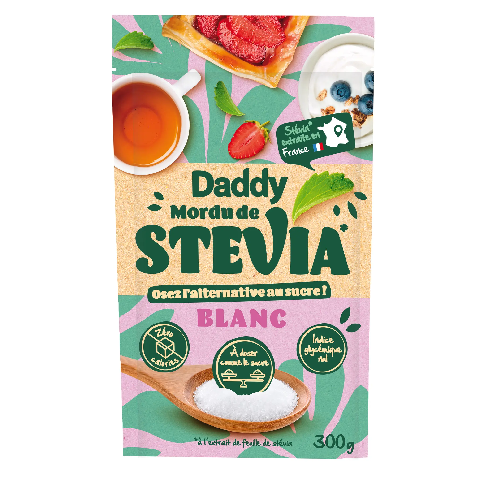 DADDY Mordu de Stevia blanc