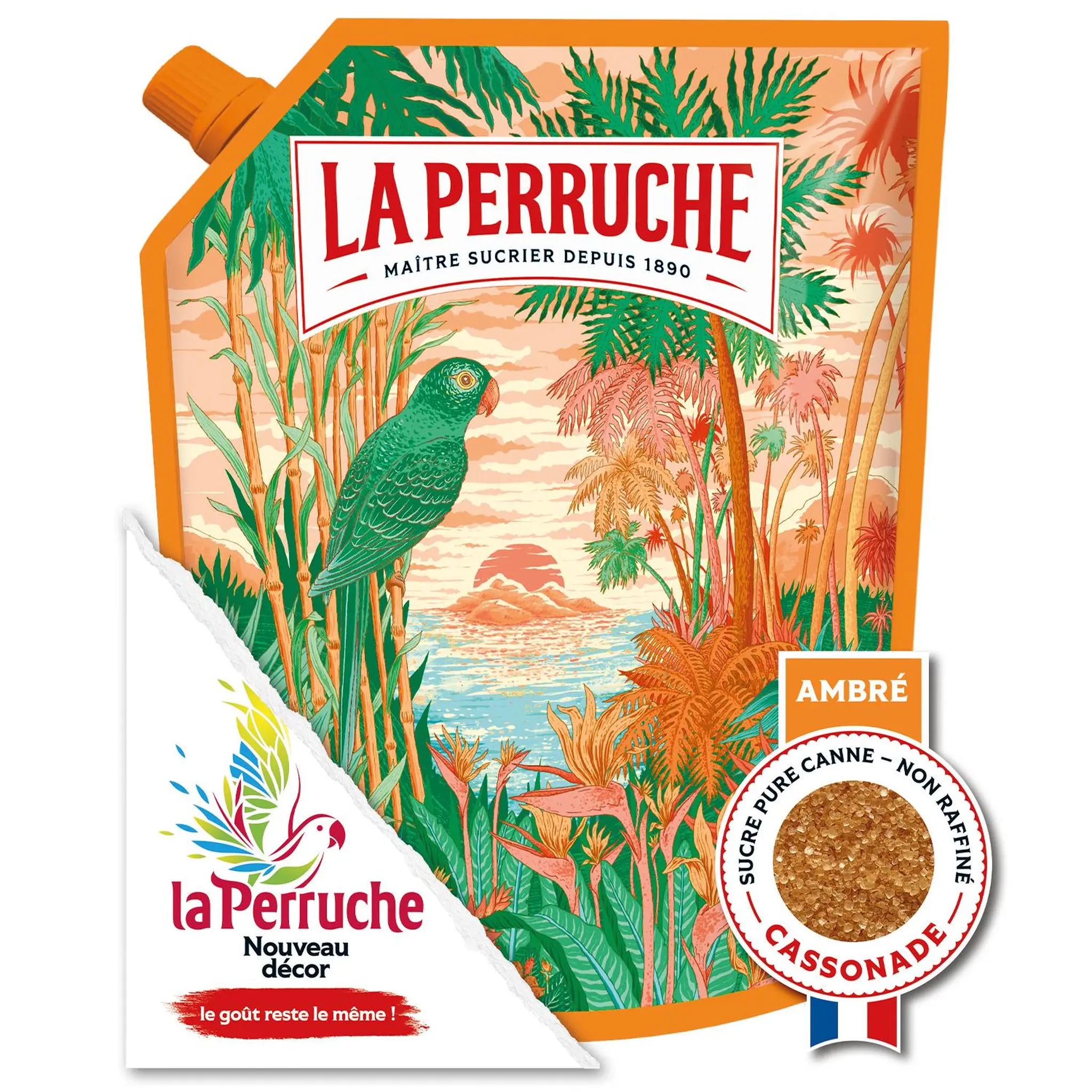 LA PERRUCHE Cassonade sucre roux en poudre pure canne
