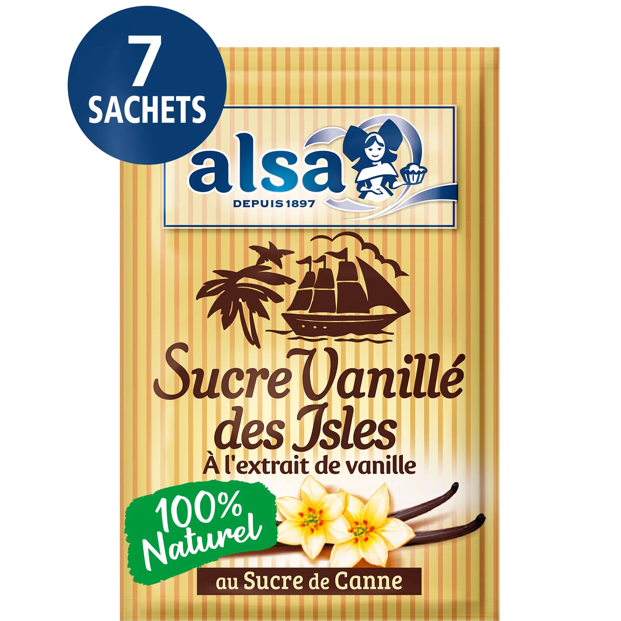 ALSA Sucre vanillé des Isles au sucre de canne