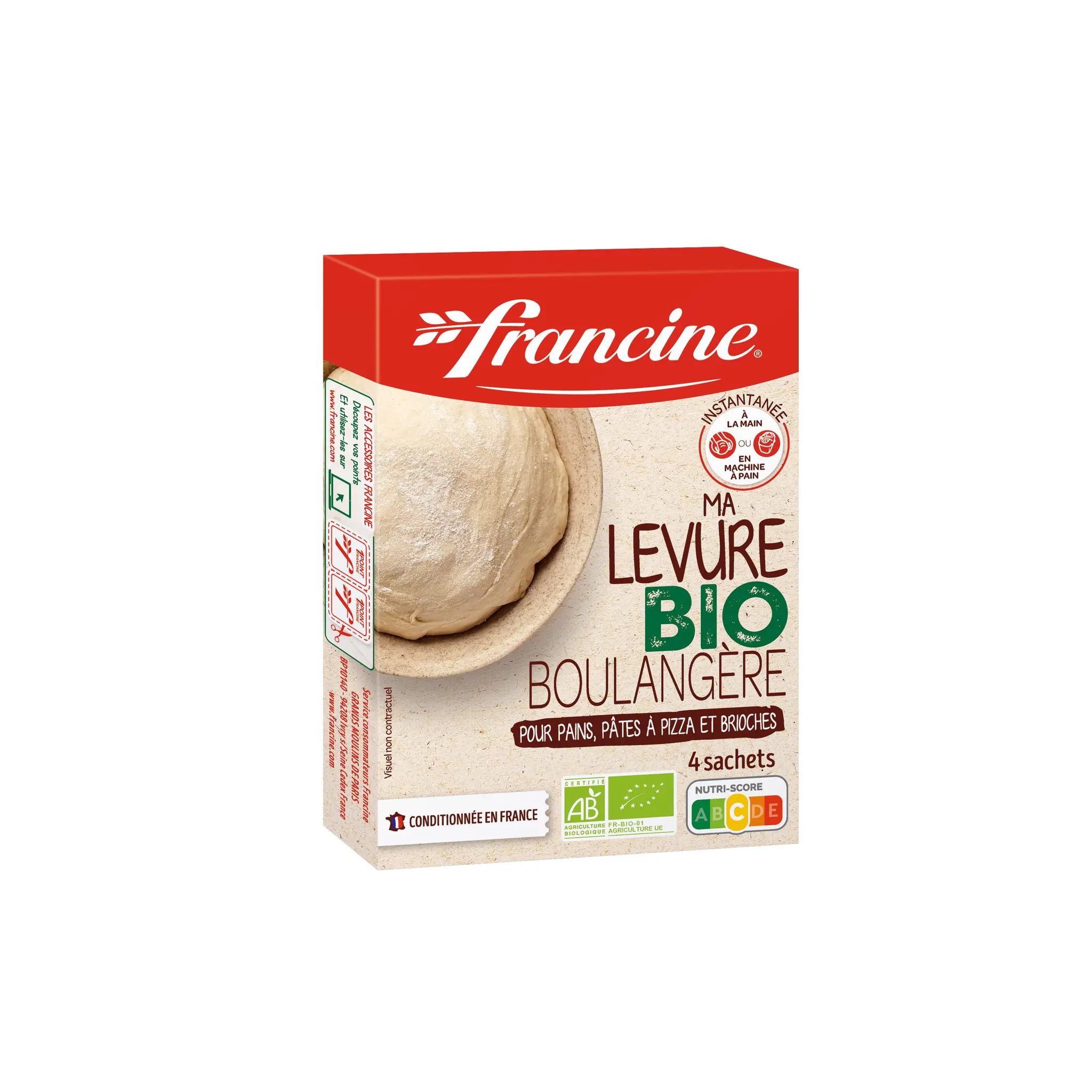 FRANCINE Levure boulangère bio instantanée