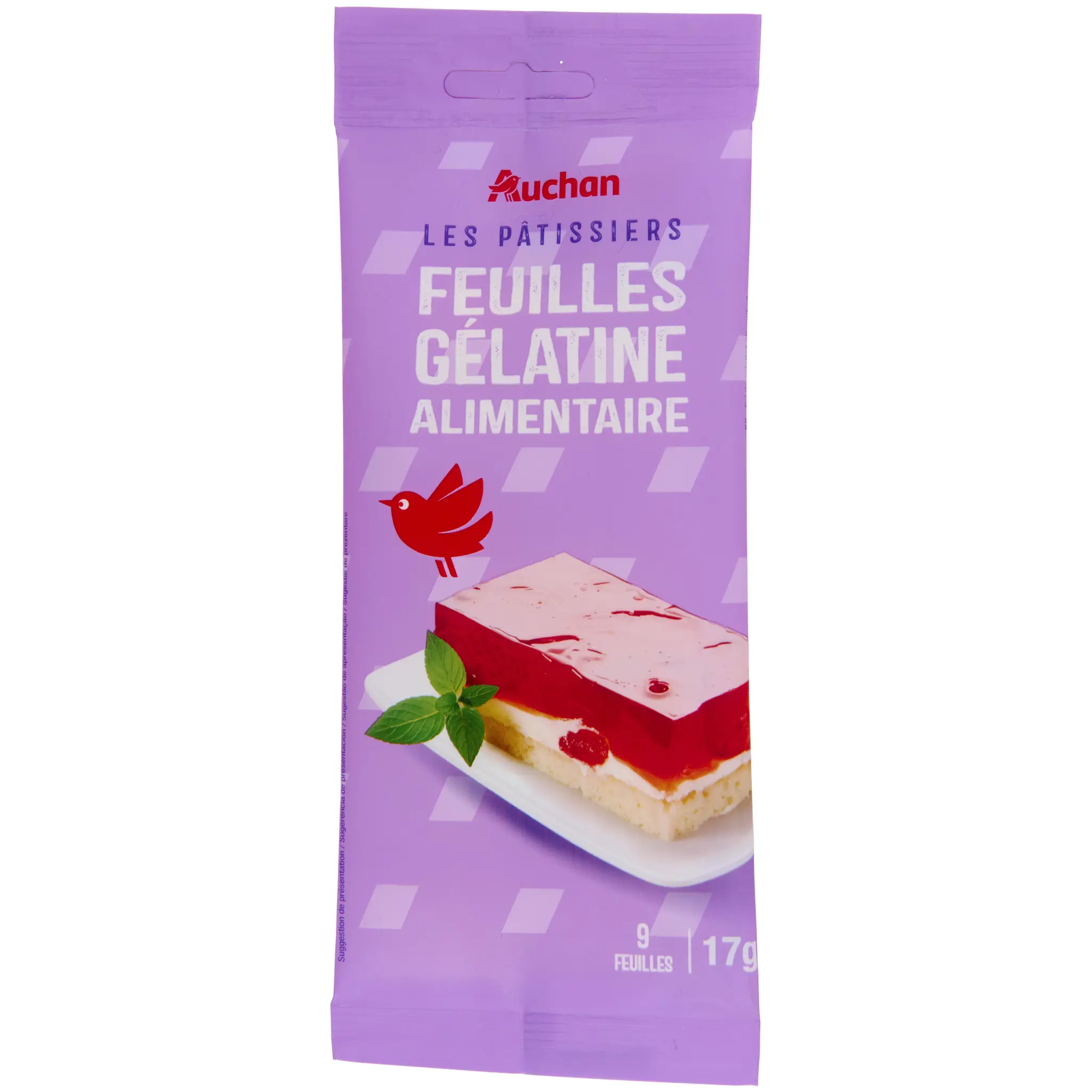 AUCHAN Gélatine alimentaire en feuilles