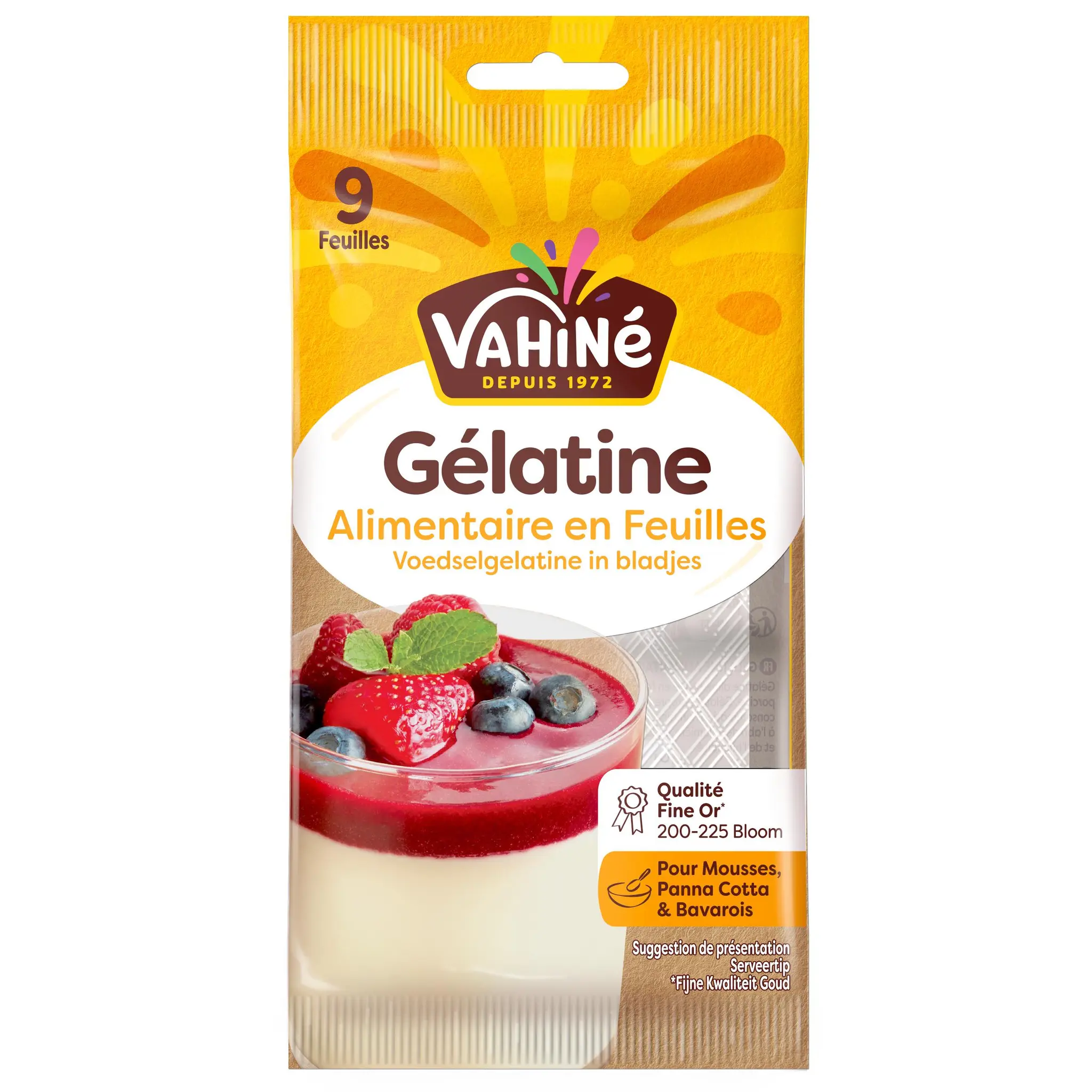 VAHINE Gélatine alimentaire en feuilles