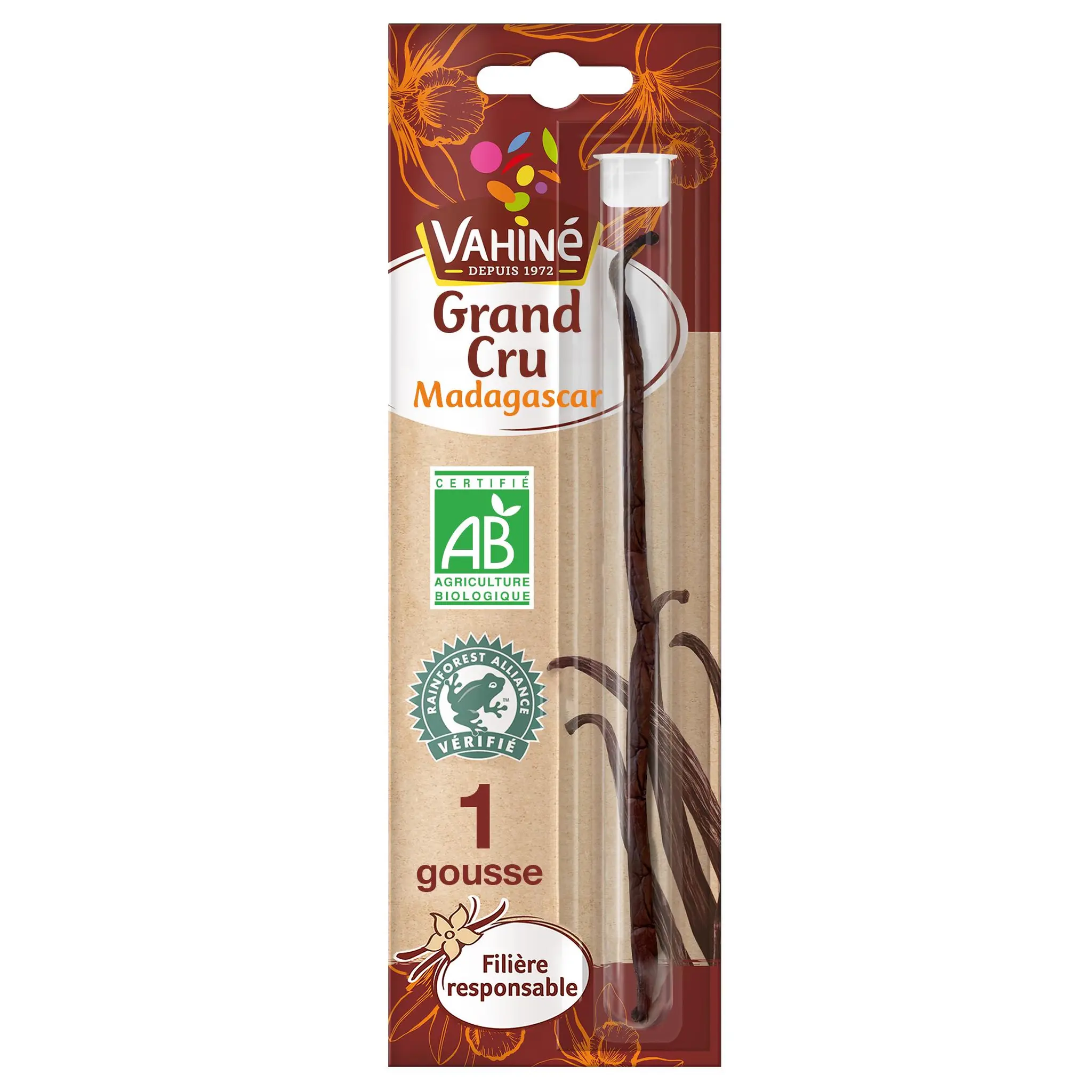 VAHINE Gousse de vanille grand cru de Madagascar bio
