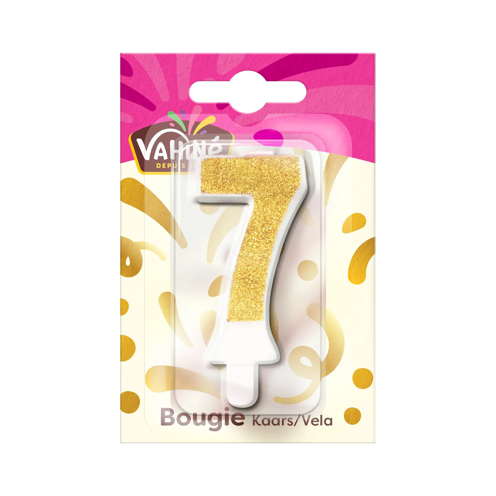 VAHINE Bougie chiffre adulte n°7