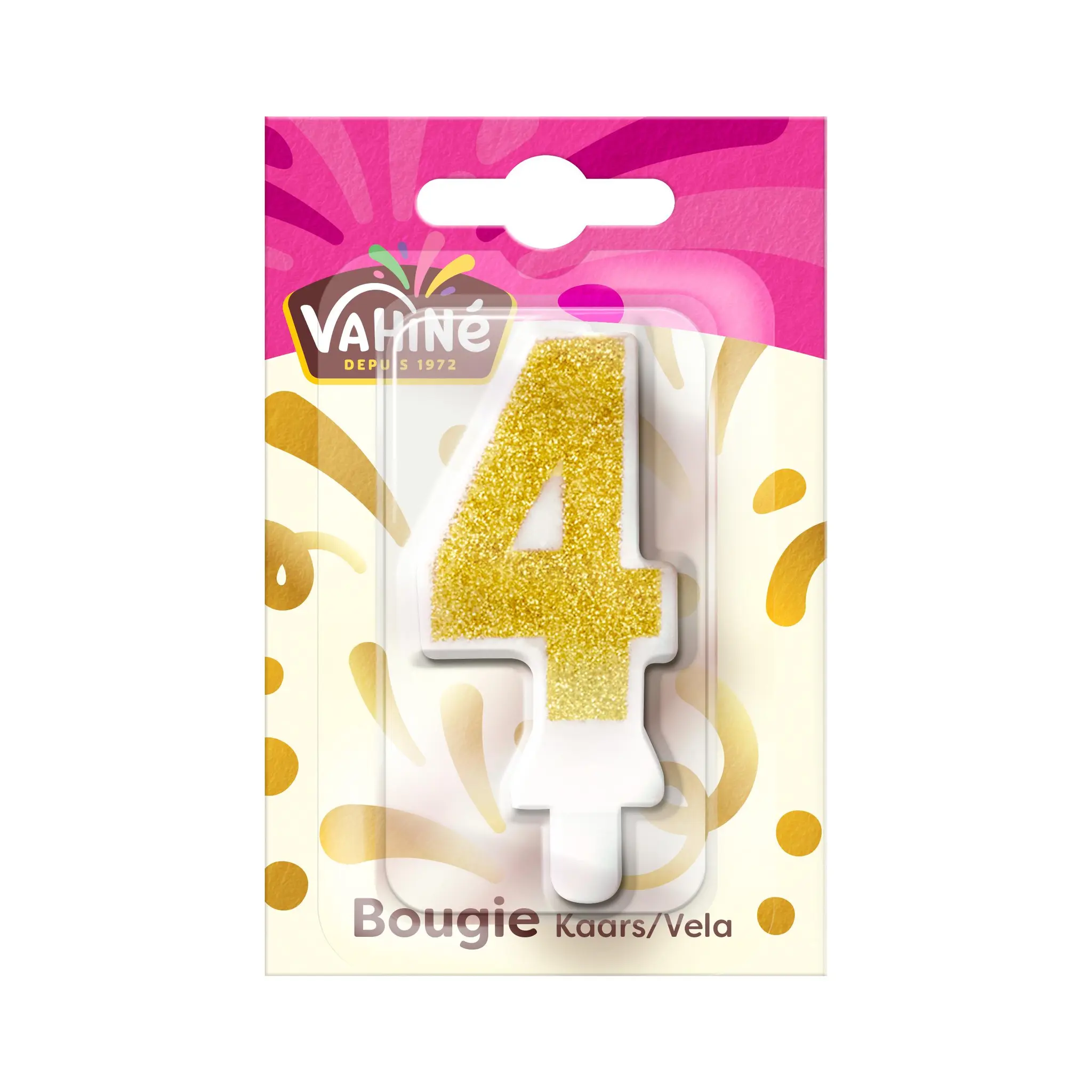 VAHINE Bougie chiffre adulte n°4
