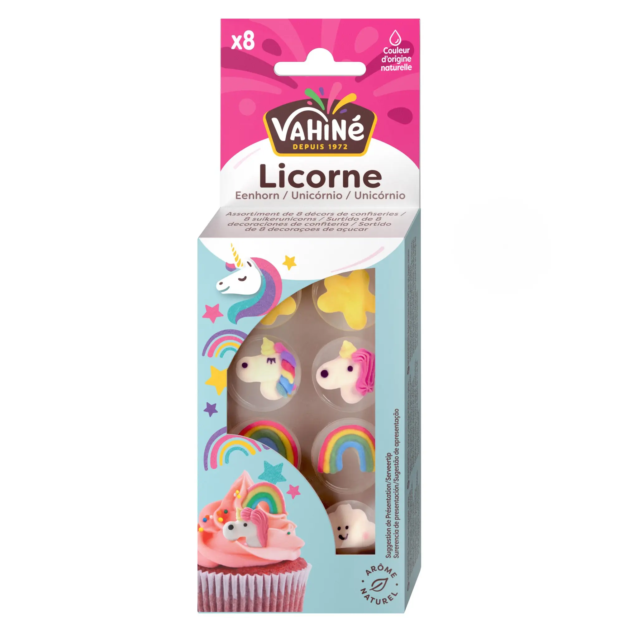 VAHINE Décors licornes en sucre à poser