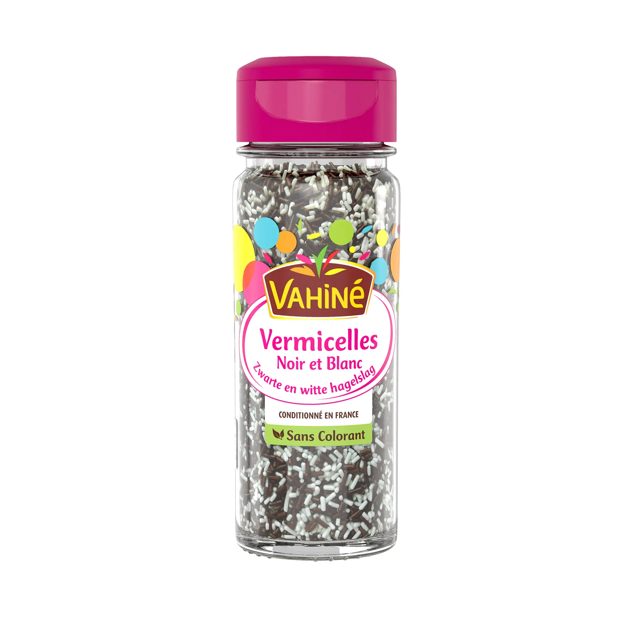 VAHINE Vermicelles noir et blanc sans colorant