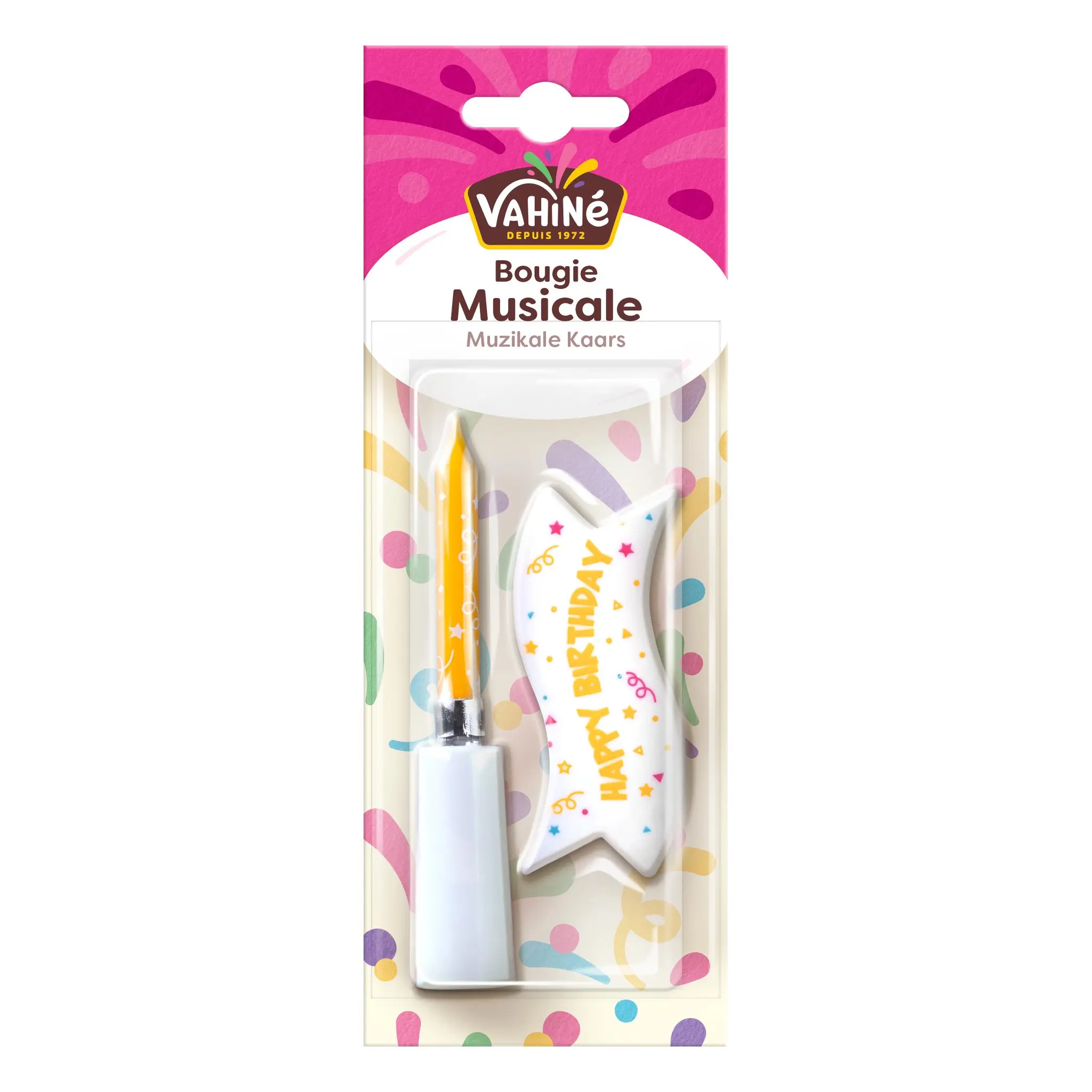 VAHINE Bougie musicale Happy Birthday
