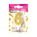 VAHINE Bougie chiffre adulte n°6