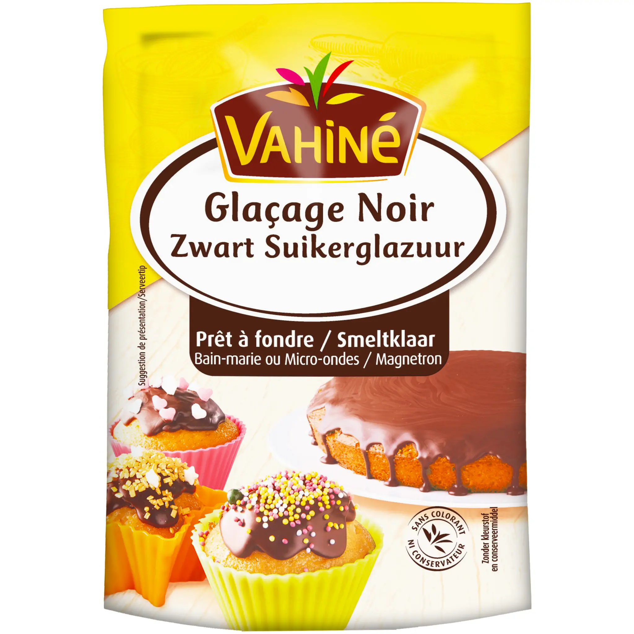 VAHINE Glaçage pâtissier chocolat au cacao maigre