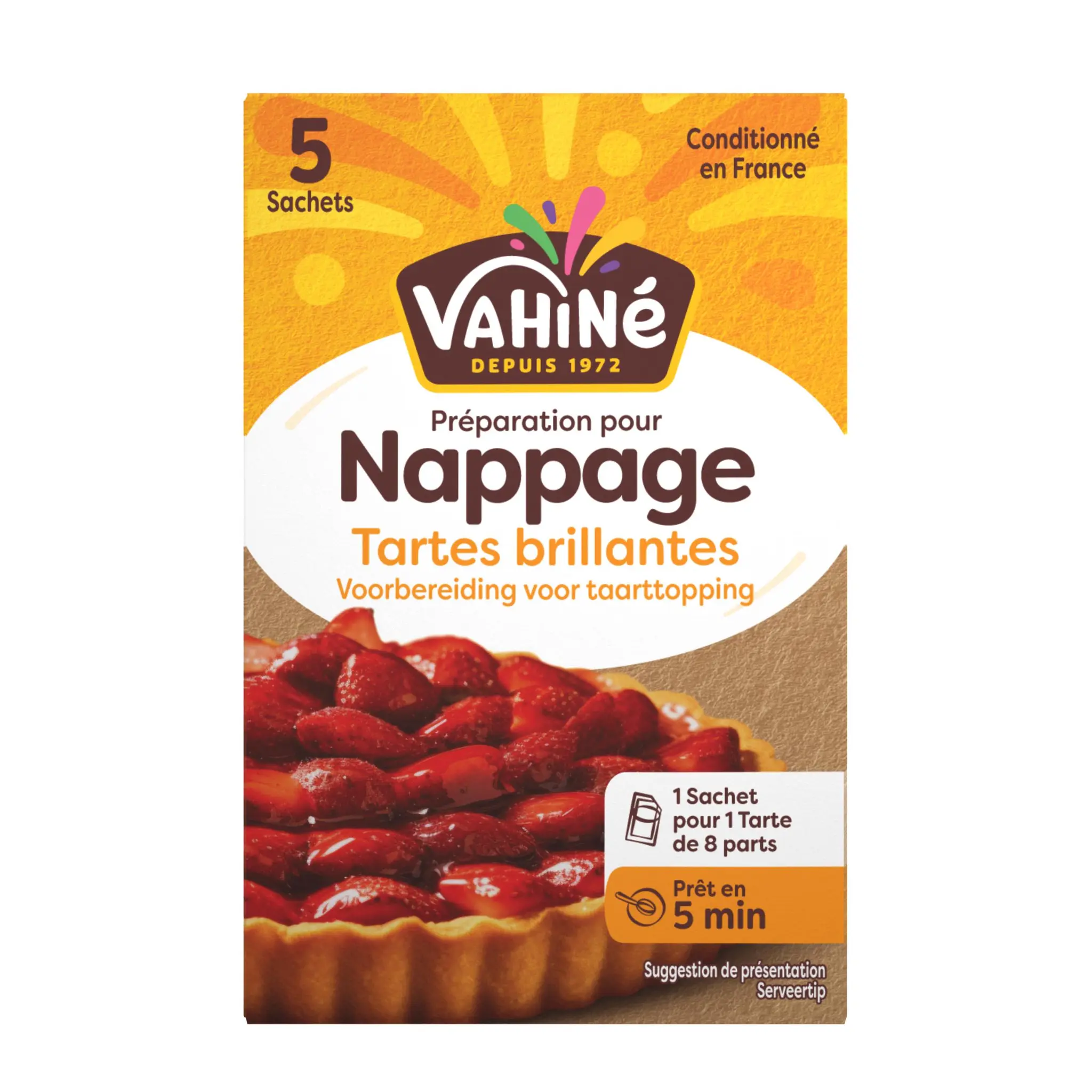 VAHINE Préparation pour nappage tarte brillantes prêt en 5 min