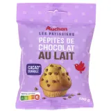 AUCHAN Pépites de chocolat au lait sachet refermable