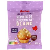 AUCHAN Pépites de chocolat blanc sachet refermable