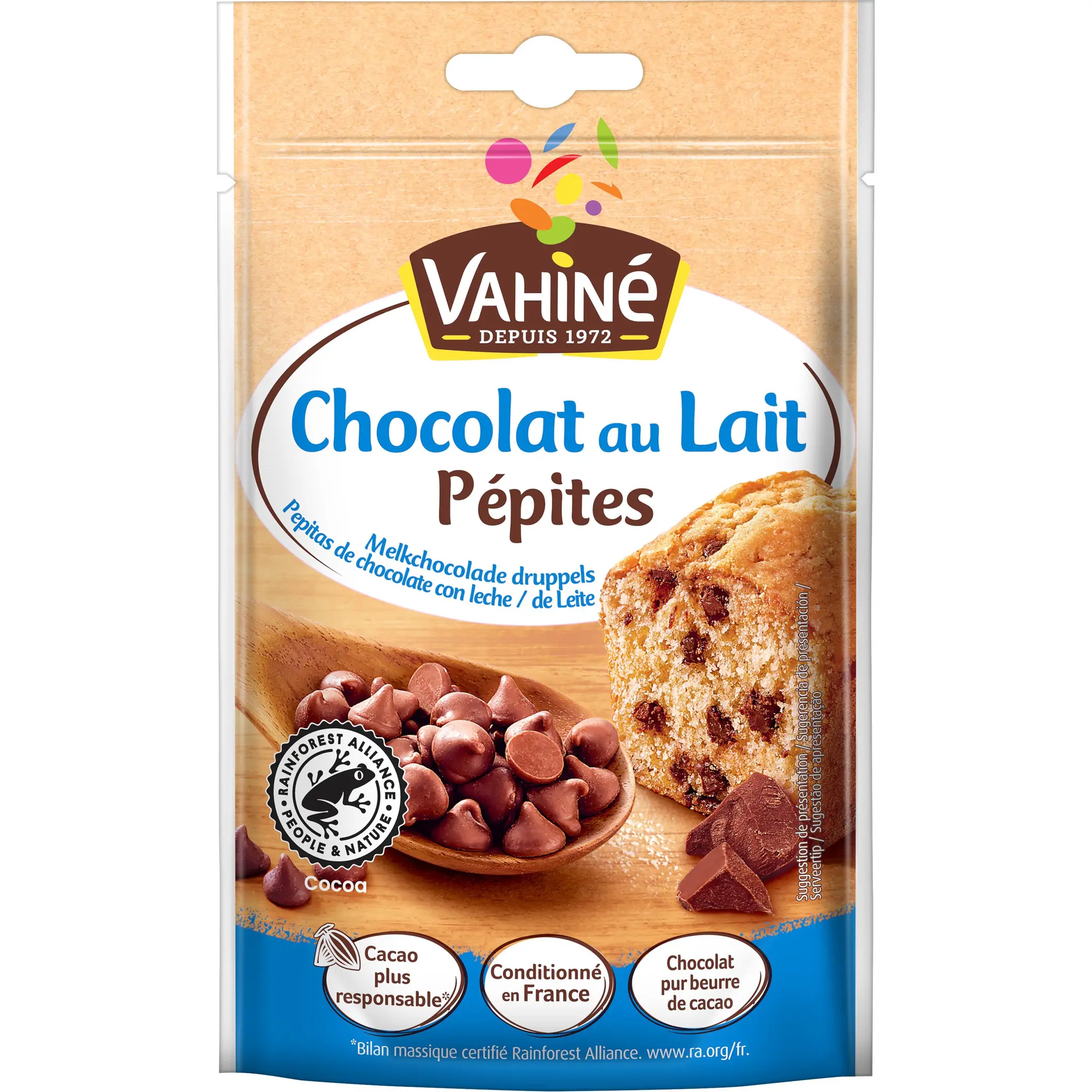 VAHINE Pepites de chocolat au lait