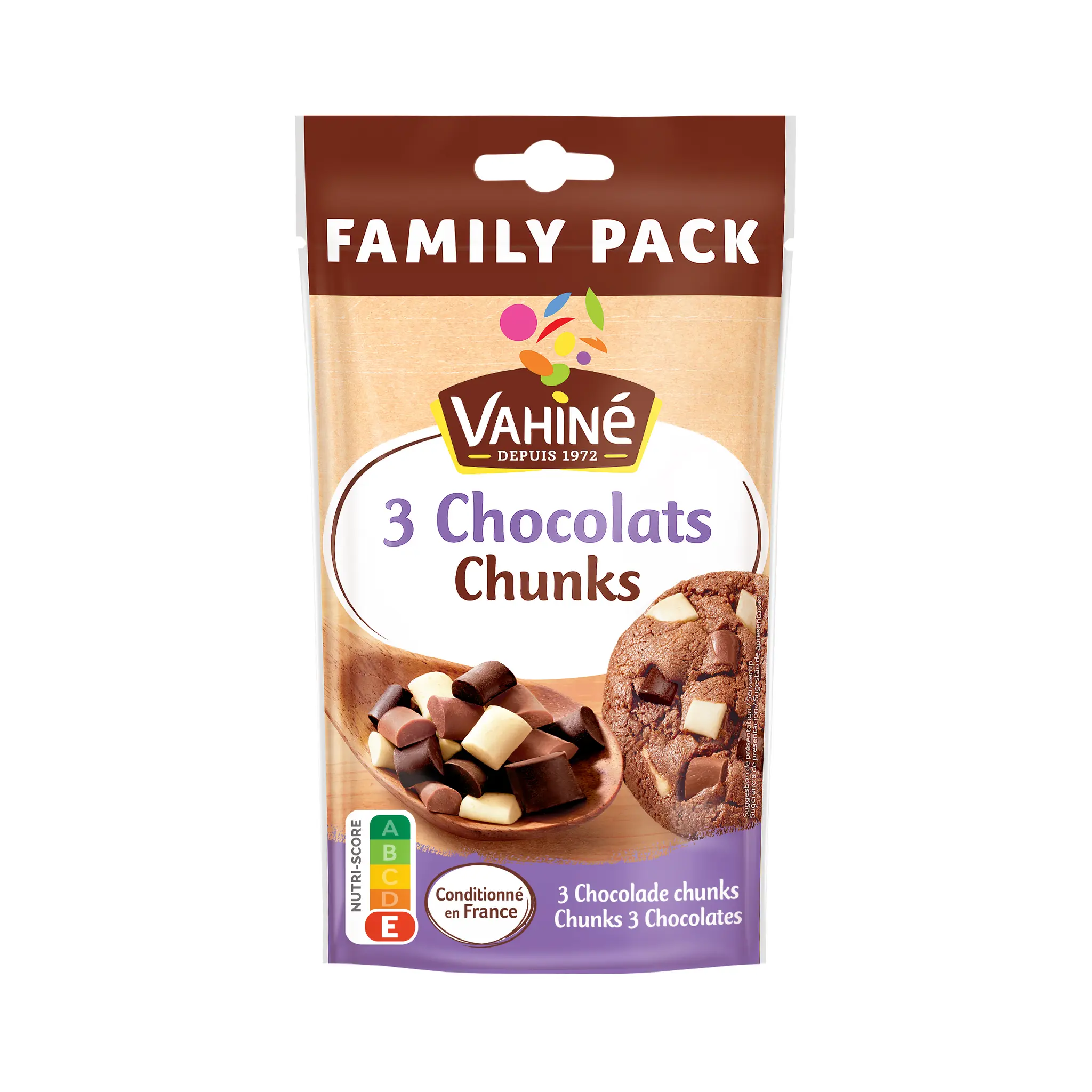 VAHINE Pépites chunks 3 chocolats
