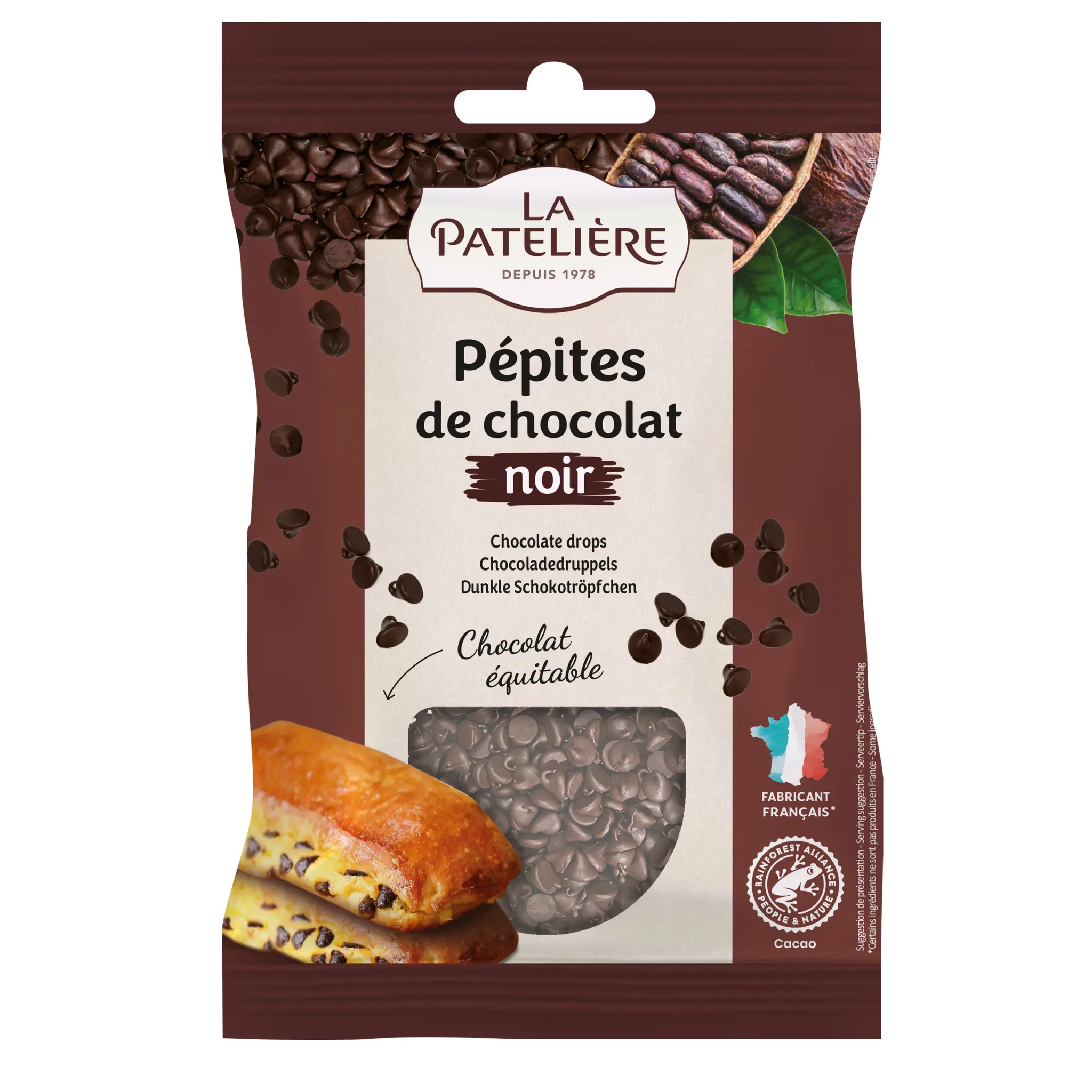 LA PATELIERE Pépites de chocolat noir bio