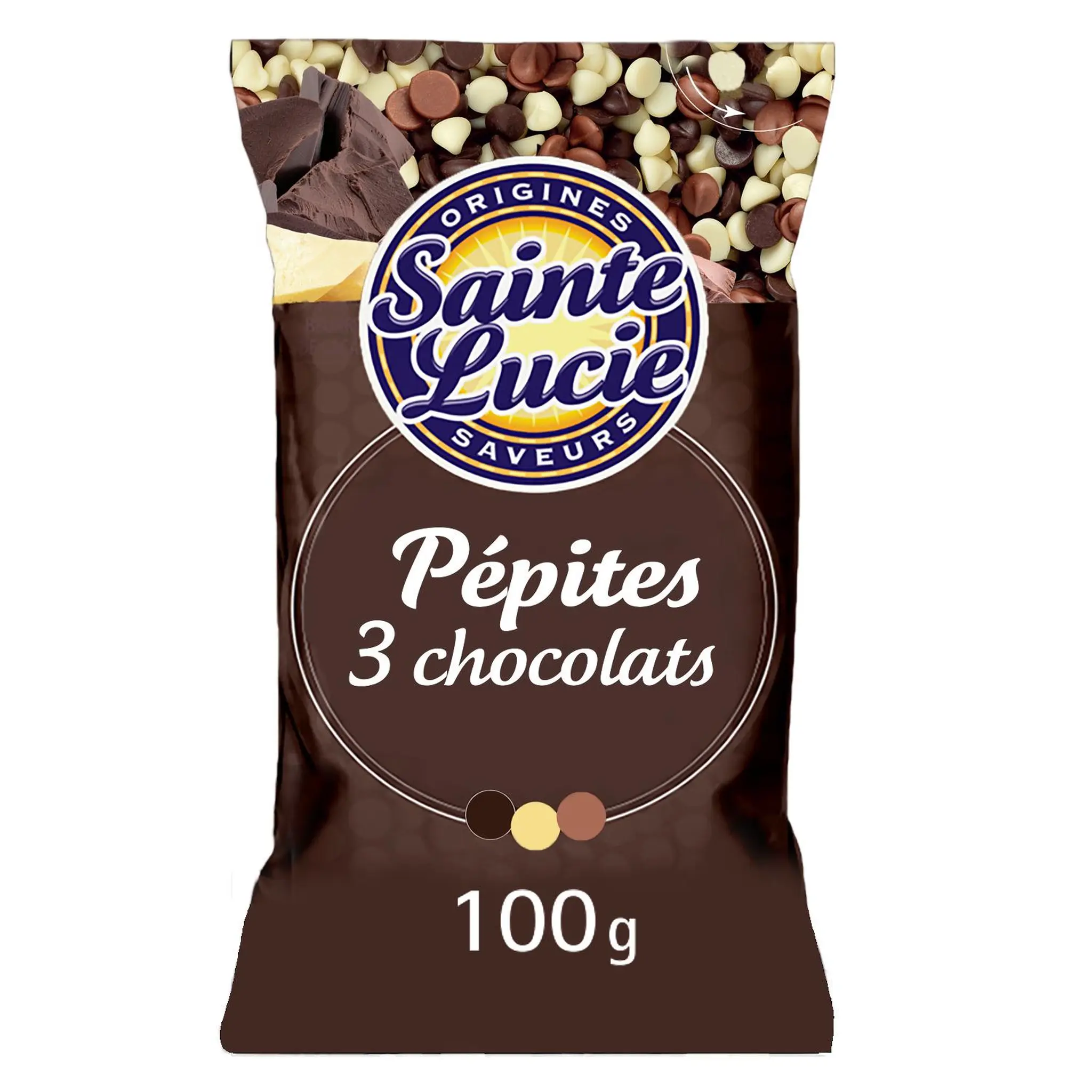 SAINTE LUCIE Pépites de 3 chocolats