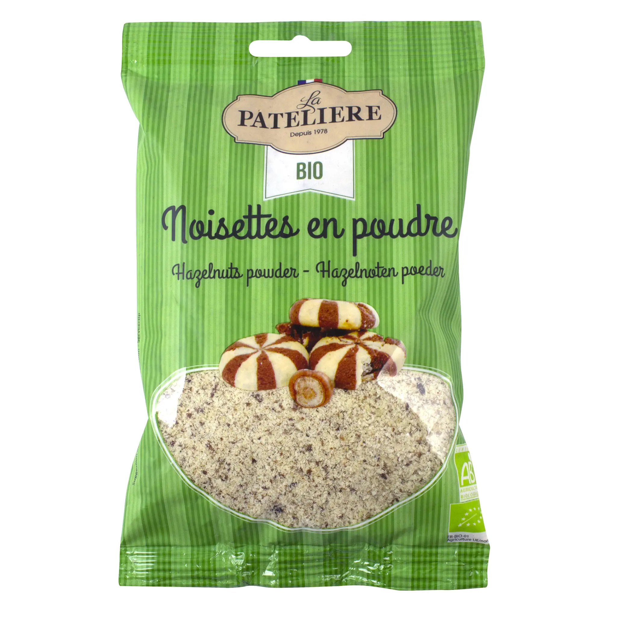 LA PATELIERE Noisettes en poudre bio