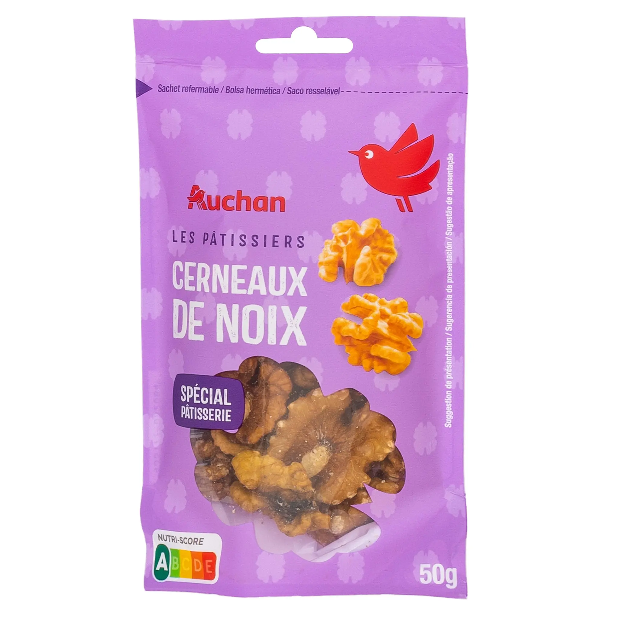 AUCHAN Cerneaux de noix sachet refermable