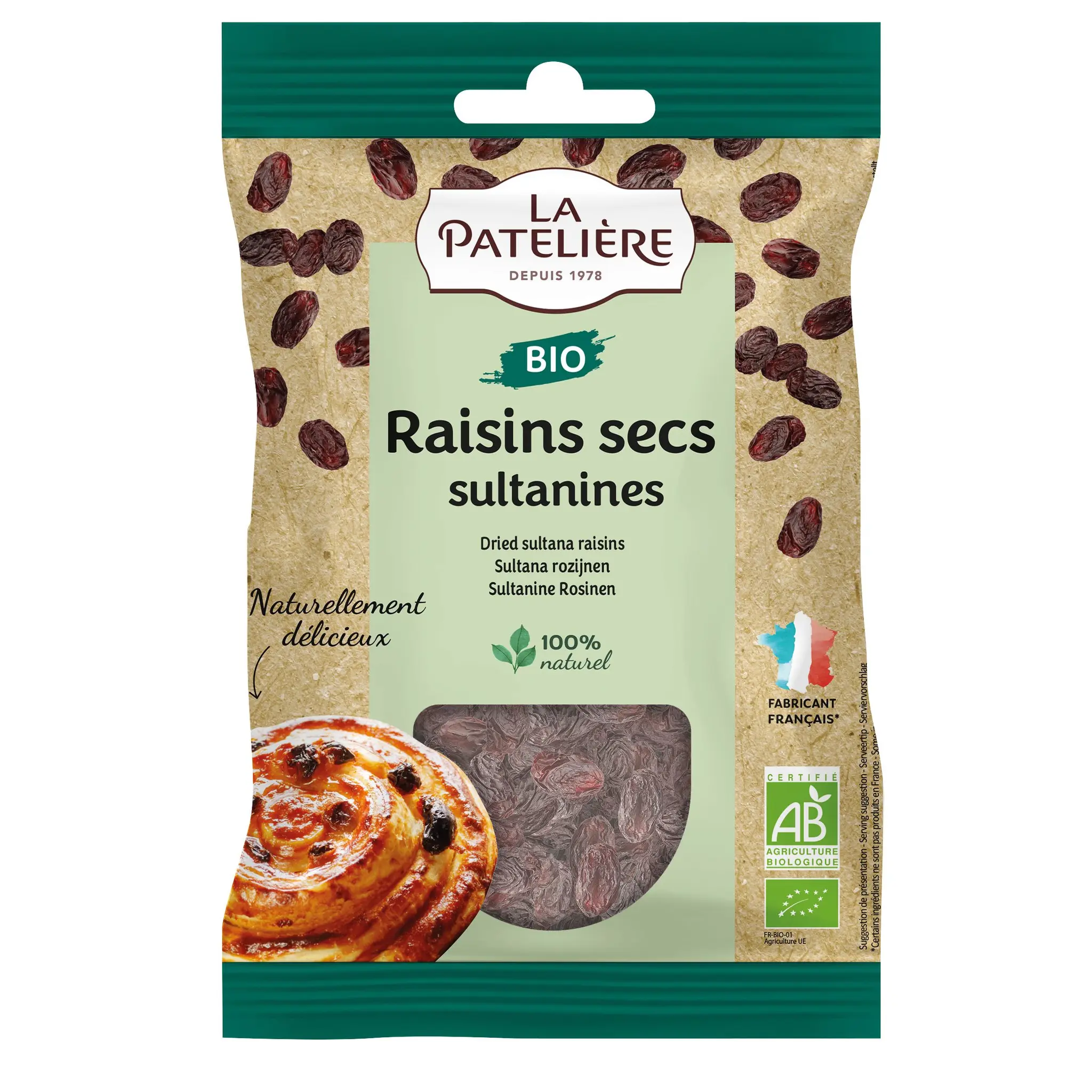 LA PATELIERE Raisins secs sultanine bio