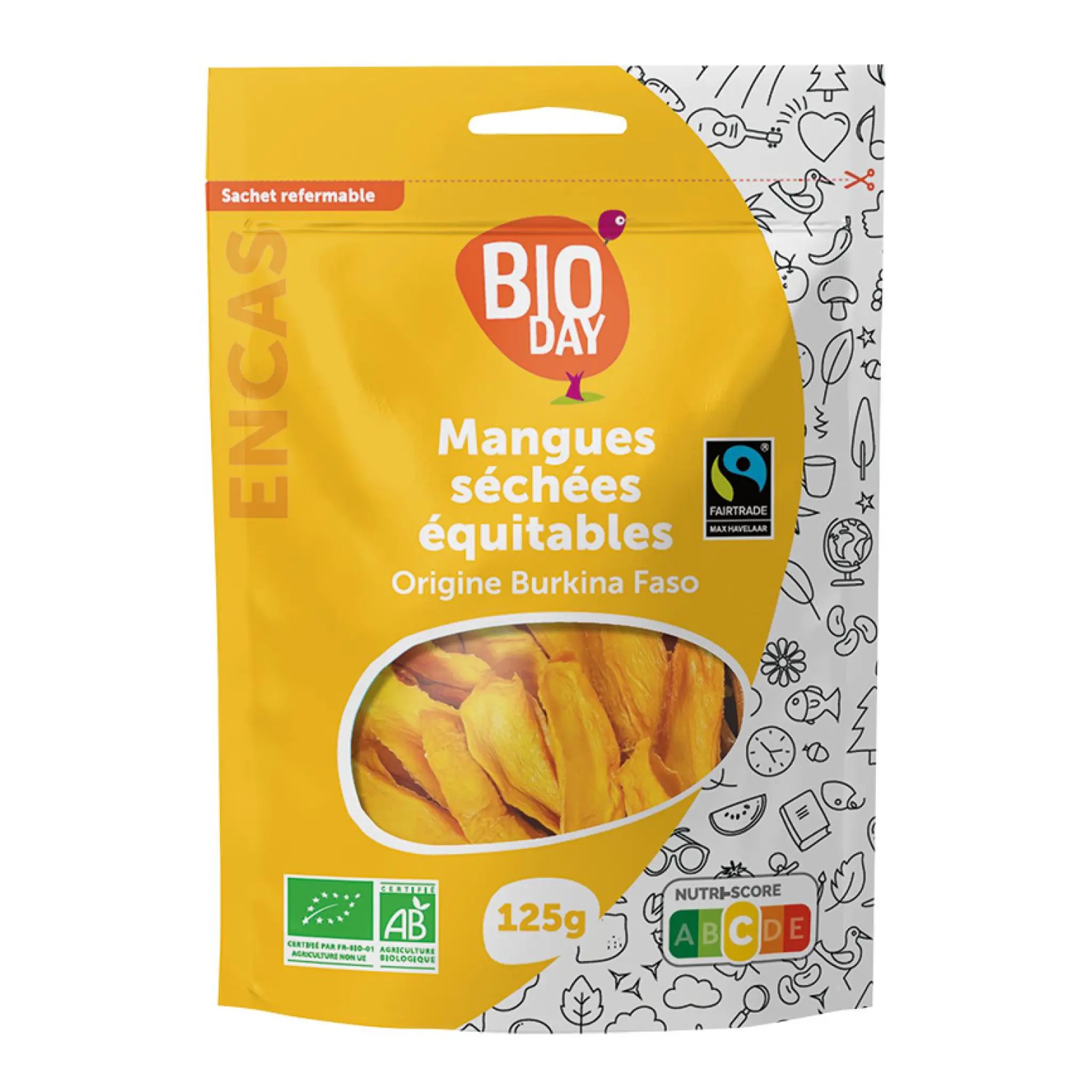 BIODAY Mangues séchées équitables bio origine Burkina Faso