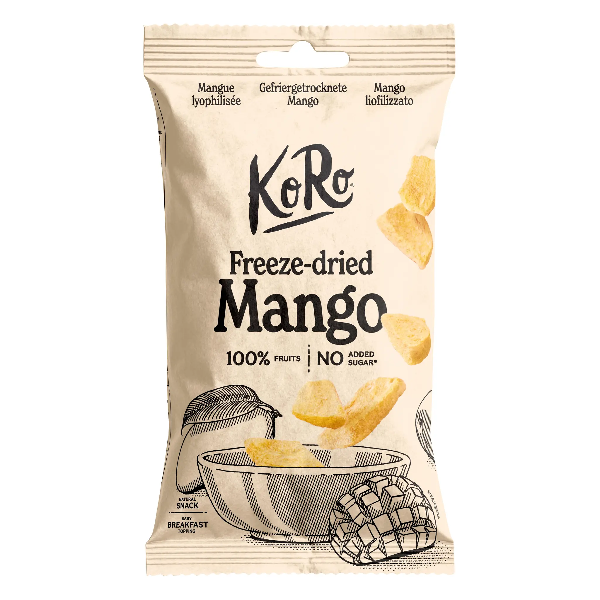 KORO Mangue lyophilisée sans sucres ajoutés