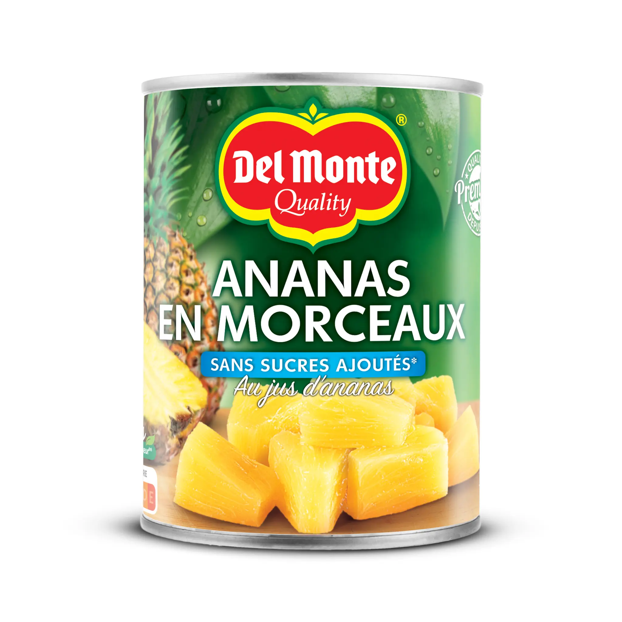 DEL MONTE Ananas en morceaux avec jus sans sucres ajoutés