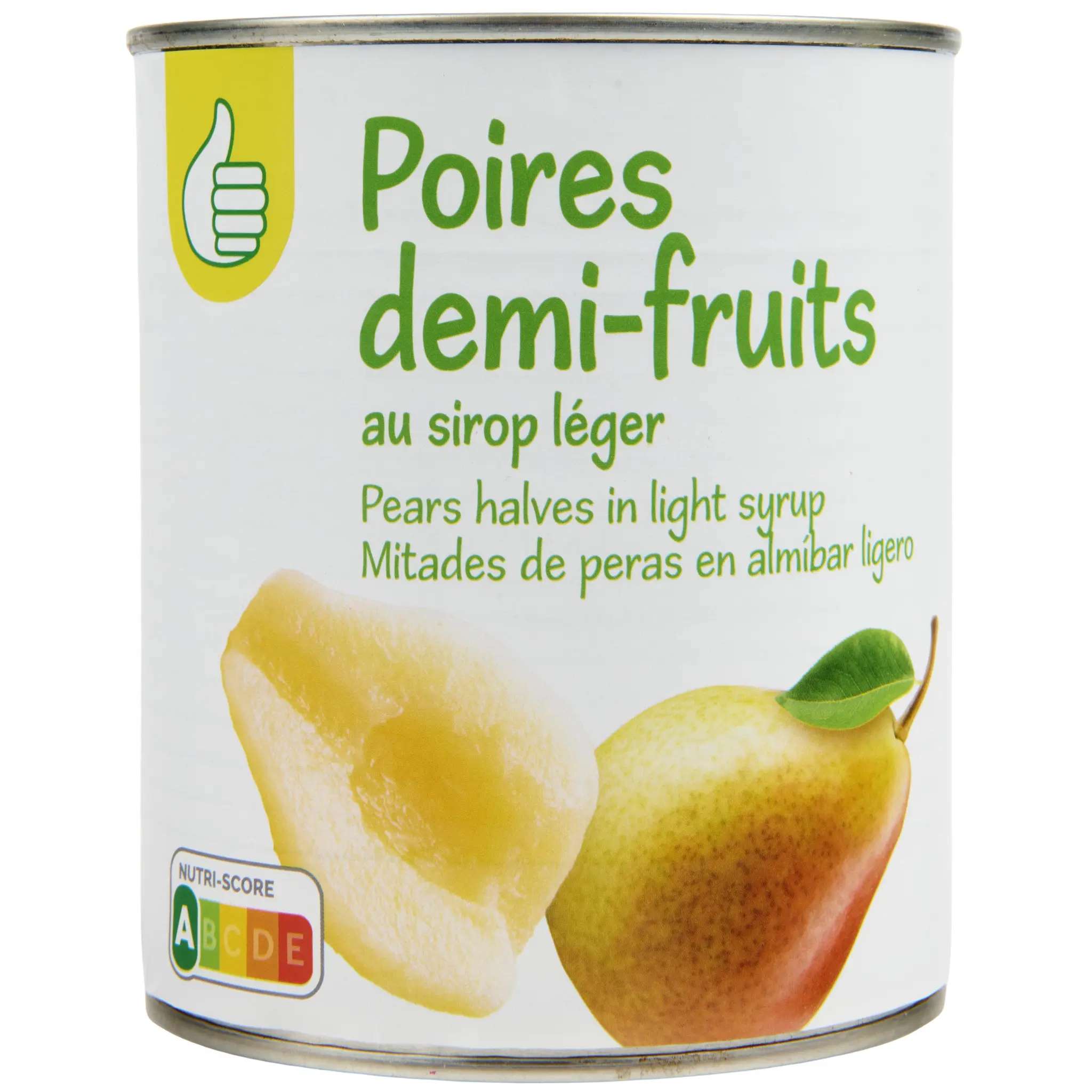 POUCE Poires demi-fruits au sirop léger