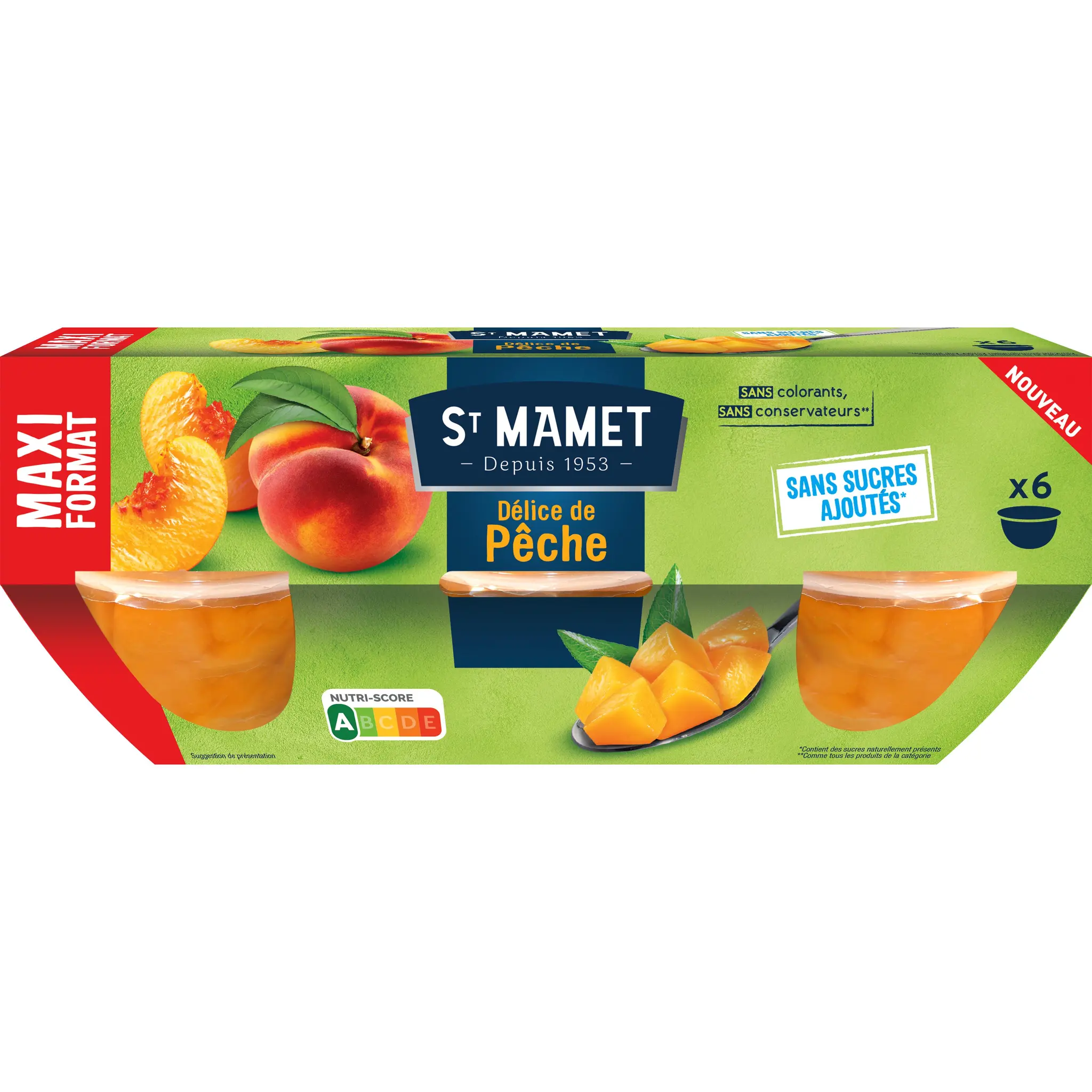 ST MAMET Délice de pêche sans sucres ajoutés
