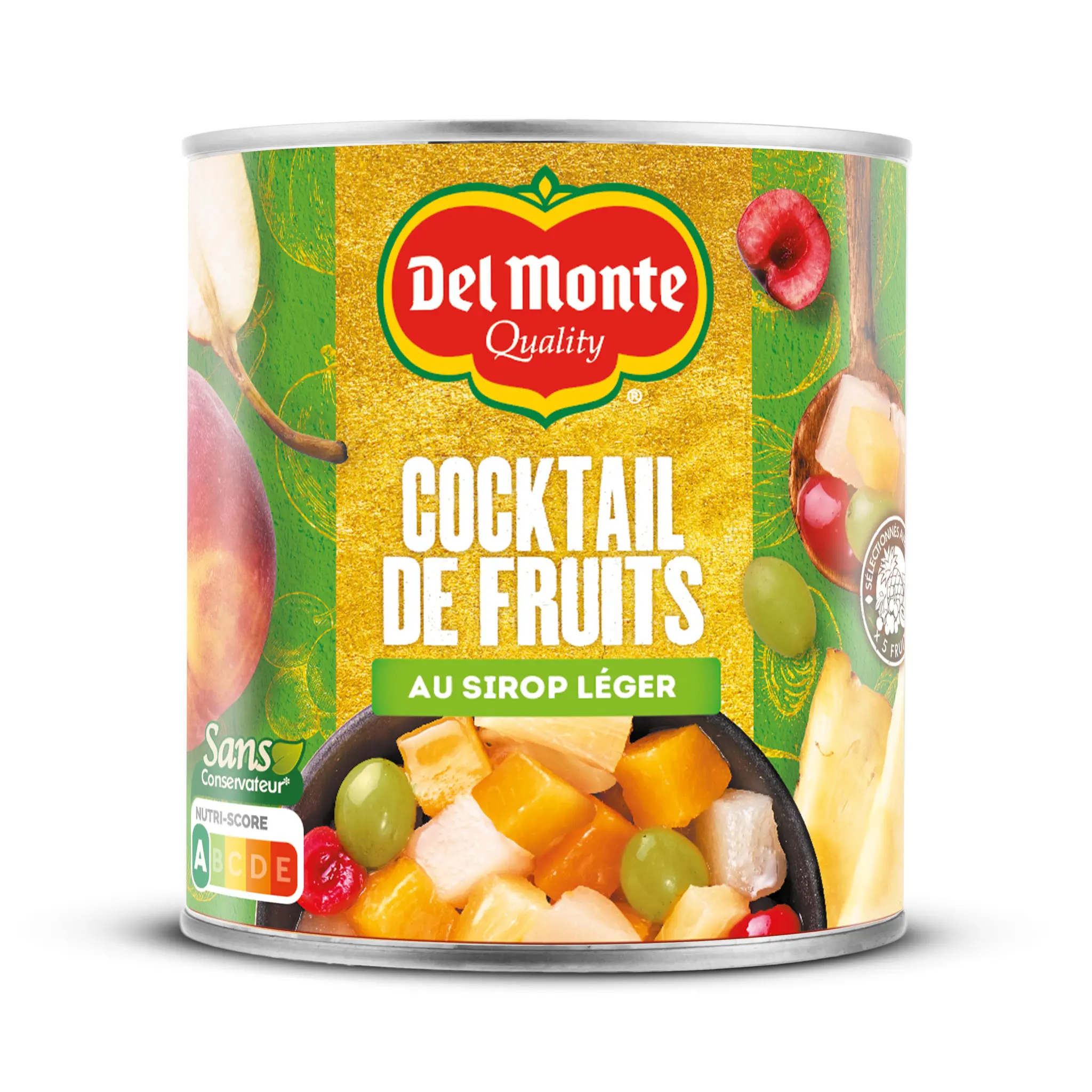 DEL MONTE Cocktail de fruits au sirop léger