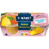 ST MAMET Ananas mandarine au sirop sans sucres ajoutés