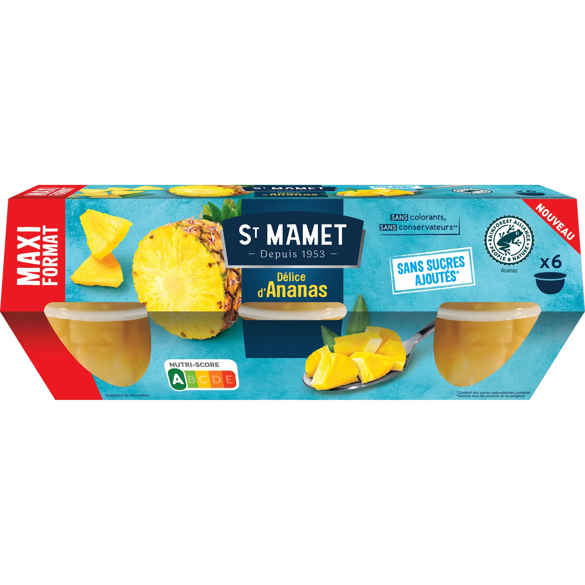 ST MAMET Délice d'ananas sans sucres ajoutés